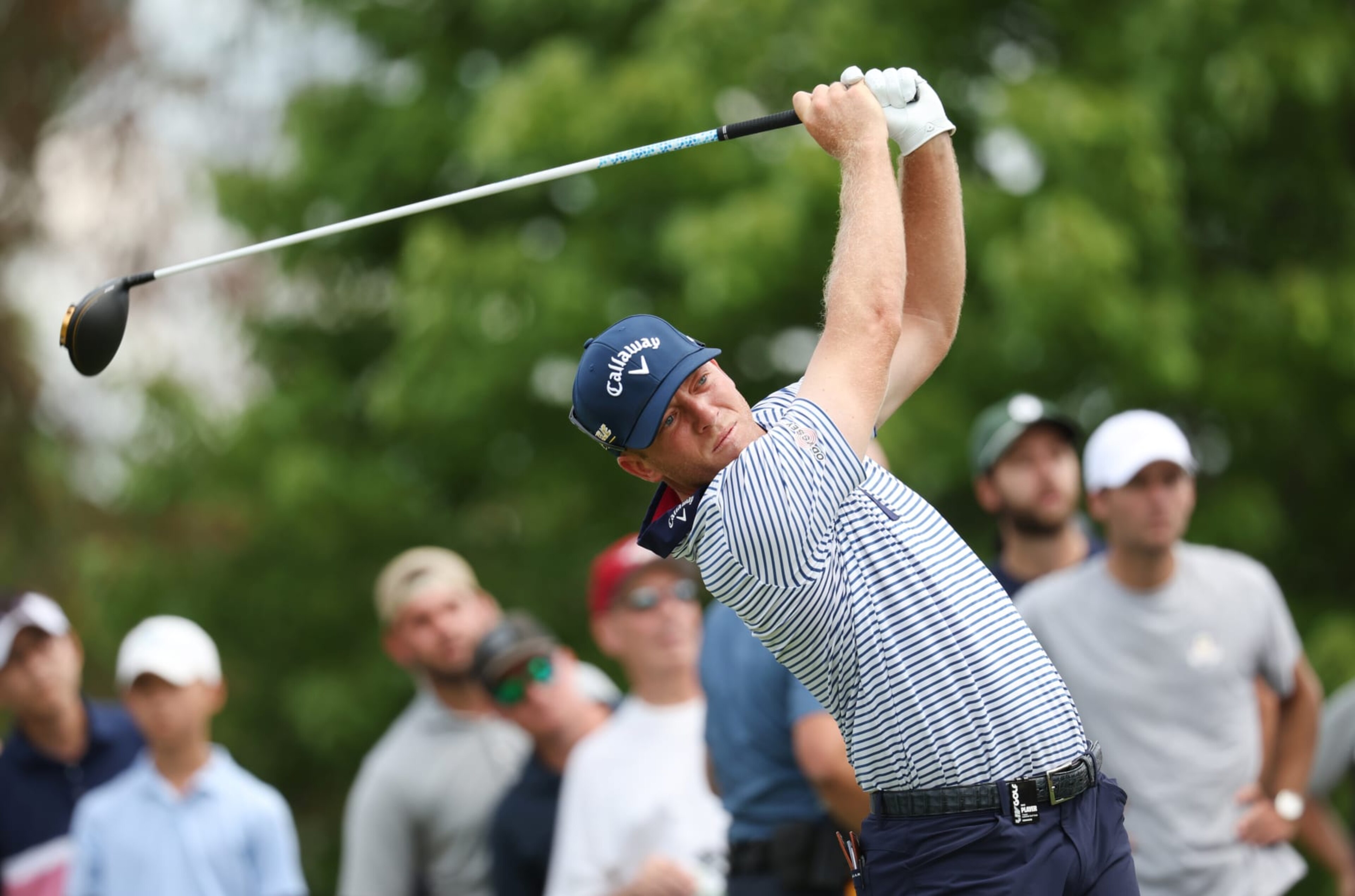 BEDMINSTER, NEW JERSEY - JULY 31: Talor Gooch of 4 Aces GC plays his shot from the fifth tee during day three of the LIV Golf Invitational - Bedminster at Trump National Golf Club Bedminster on July 31, 2022 in Bedminster, New Jersey. (Photo by Jonathan Ferrey/LIV Golf via Getty Images) BEDMINSTER, NEW JERSEY - JULY 31: Talor Gooch of 4 Aces GC plays his shot from the fifth tee during day three of the LIV Golf Invitational - Bedminster at Trump National Golf Club Bedminster on July 31, 2022 in Bedminster, New Jersey. (Photo by Jonathan Ferrey/LIV Golf via Getty Images)