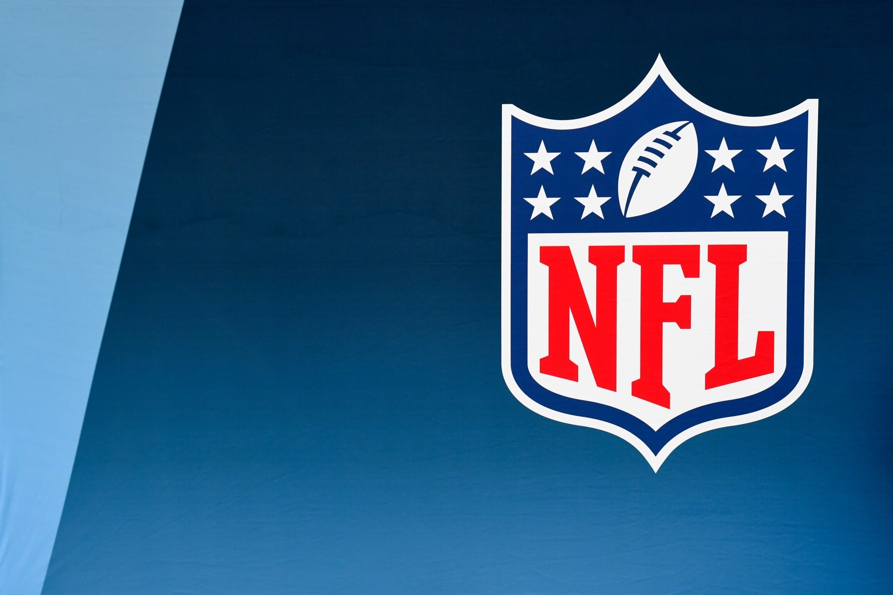 CANTON, OH - AUGUST 04: A view of the NFL logo prior to the 2022 Pro Football Hall of Fame Game between the Jacksonville Jaguars and the Las Vegas Raiders at Tom Benson Hall of Fame Stadium on August 04, 2022 in Canton, Ohio. (Photo by Nick Cammett/Diamond Images via Getty Images)