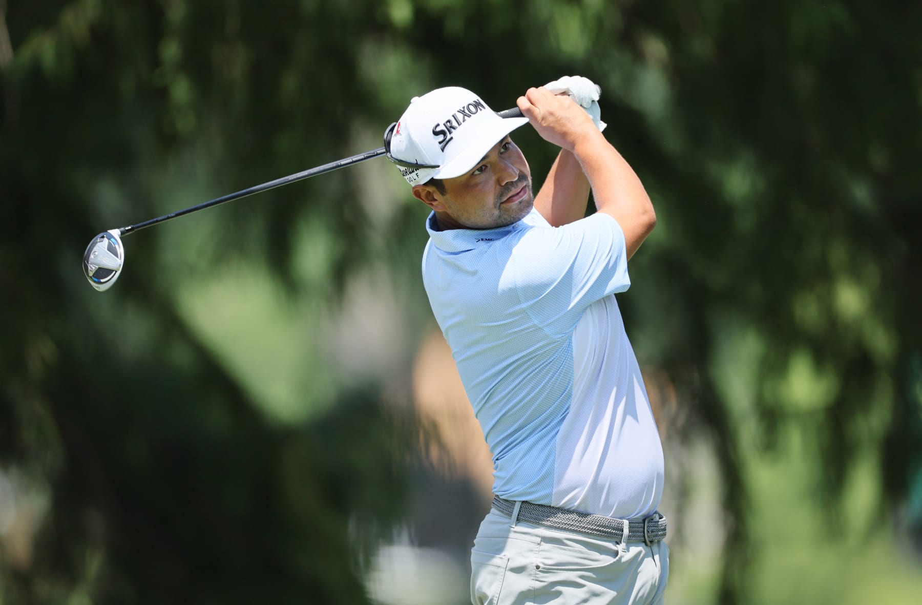 MEMPHIS, TENNESSEE - AUGUST 12: J.J. Spaun of the United States plays his shot from the 12th tee during the second round of the FedEx St. Jude Championship at TPC Southwind on August 12, 2022 in Memphis, Tennessee. (Photo by Andy Lyons/Getty Images)