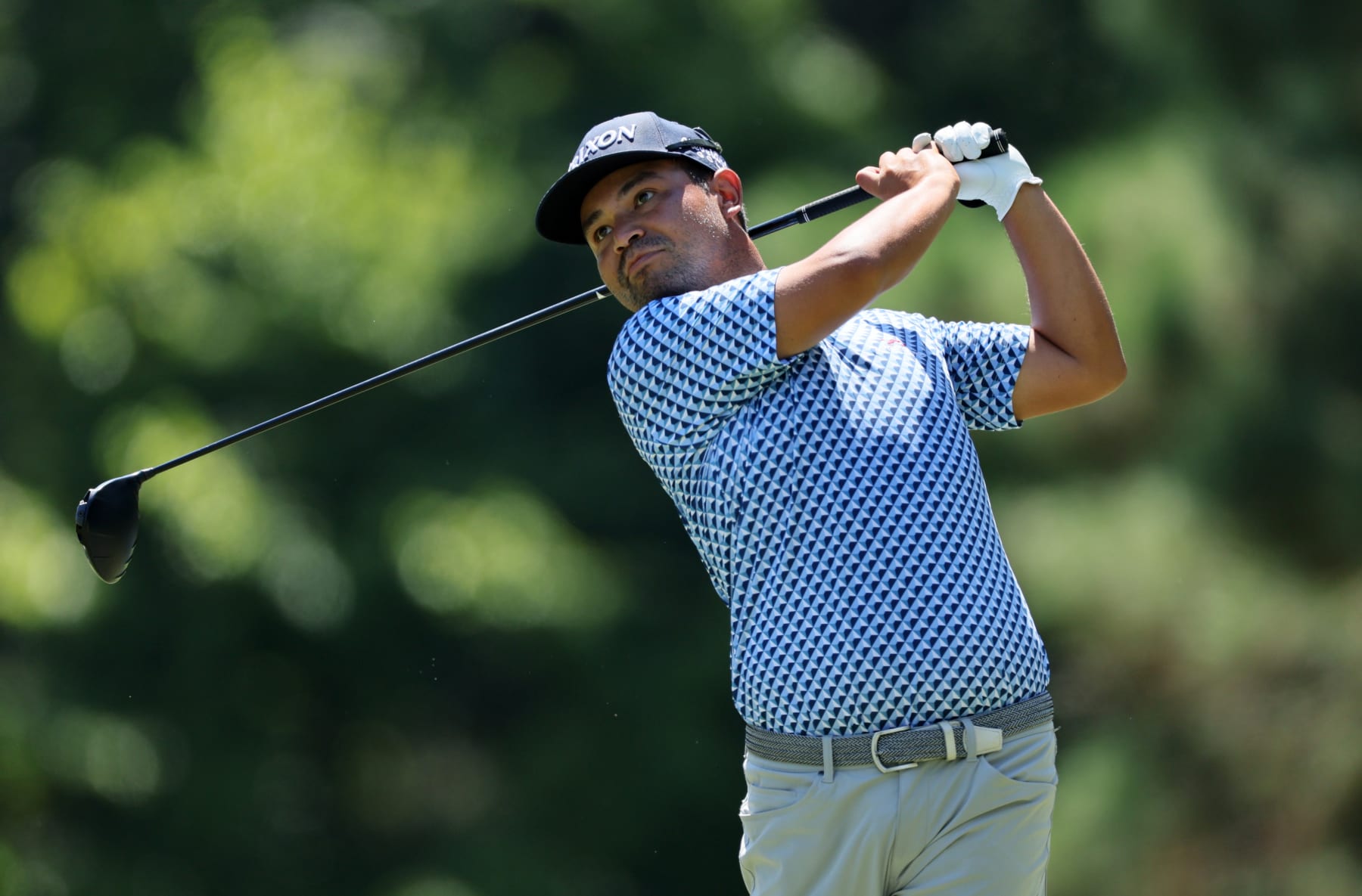 MEMPHIS, TENNESSEE - AUGUST 13: J.J. Spaun of the United States plays his shot from the seventh tee during the third round of the FedEx St. Jude Championship at TPC Southwind on August 13, 2022 in Memphis, Tennessee. (Photo by Andy Lyons/Getty Images)