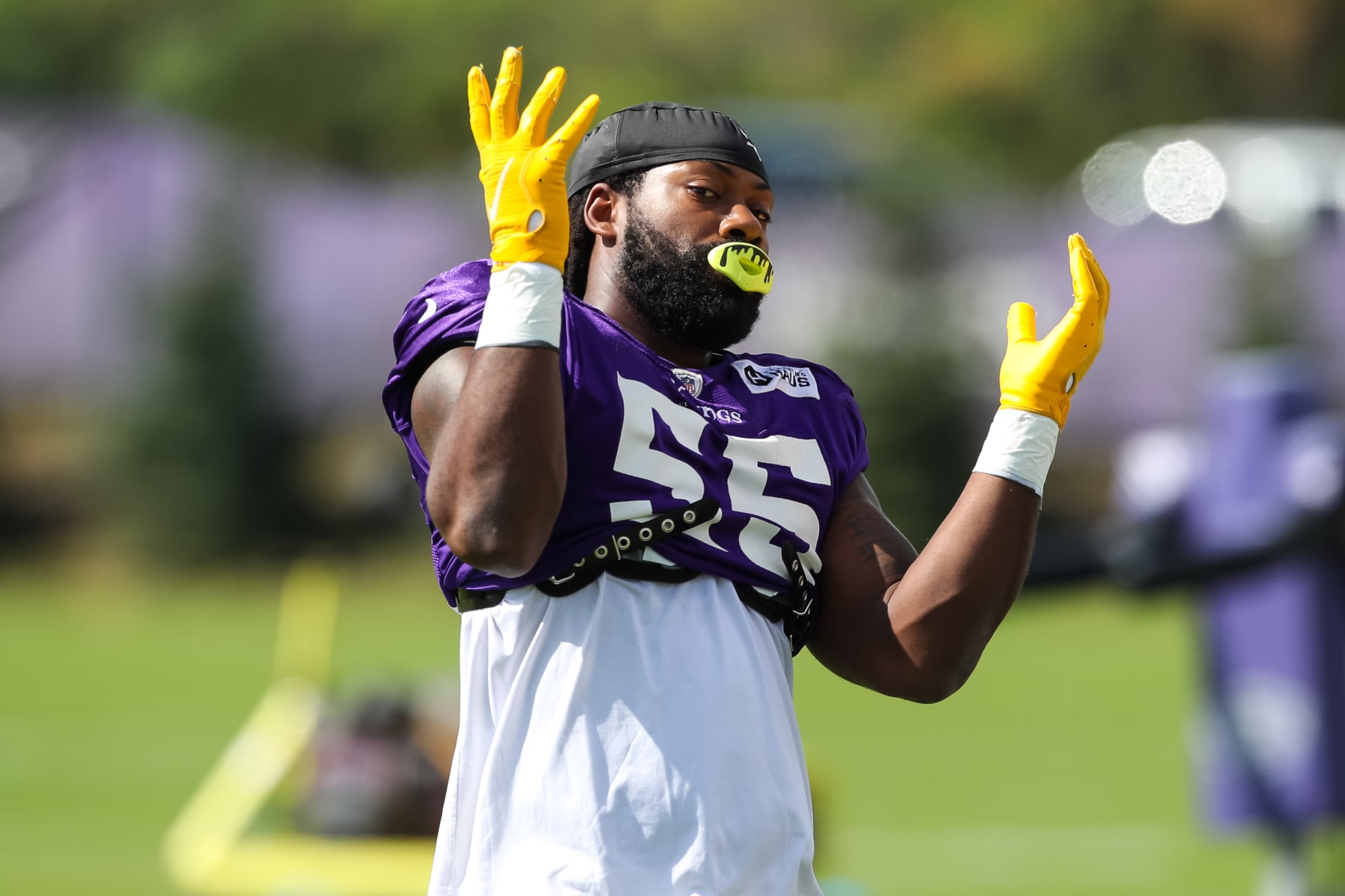 EAGAN, MN - AUGUST 11: Za'Darius Smith #55 of the Minnesota Vikings poses for a photo during training camp at TCO Performance Center on August 11, 2022 in Eagan, Minnesota. (Photo by David Berding/Getty Images)