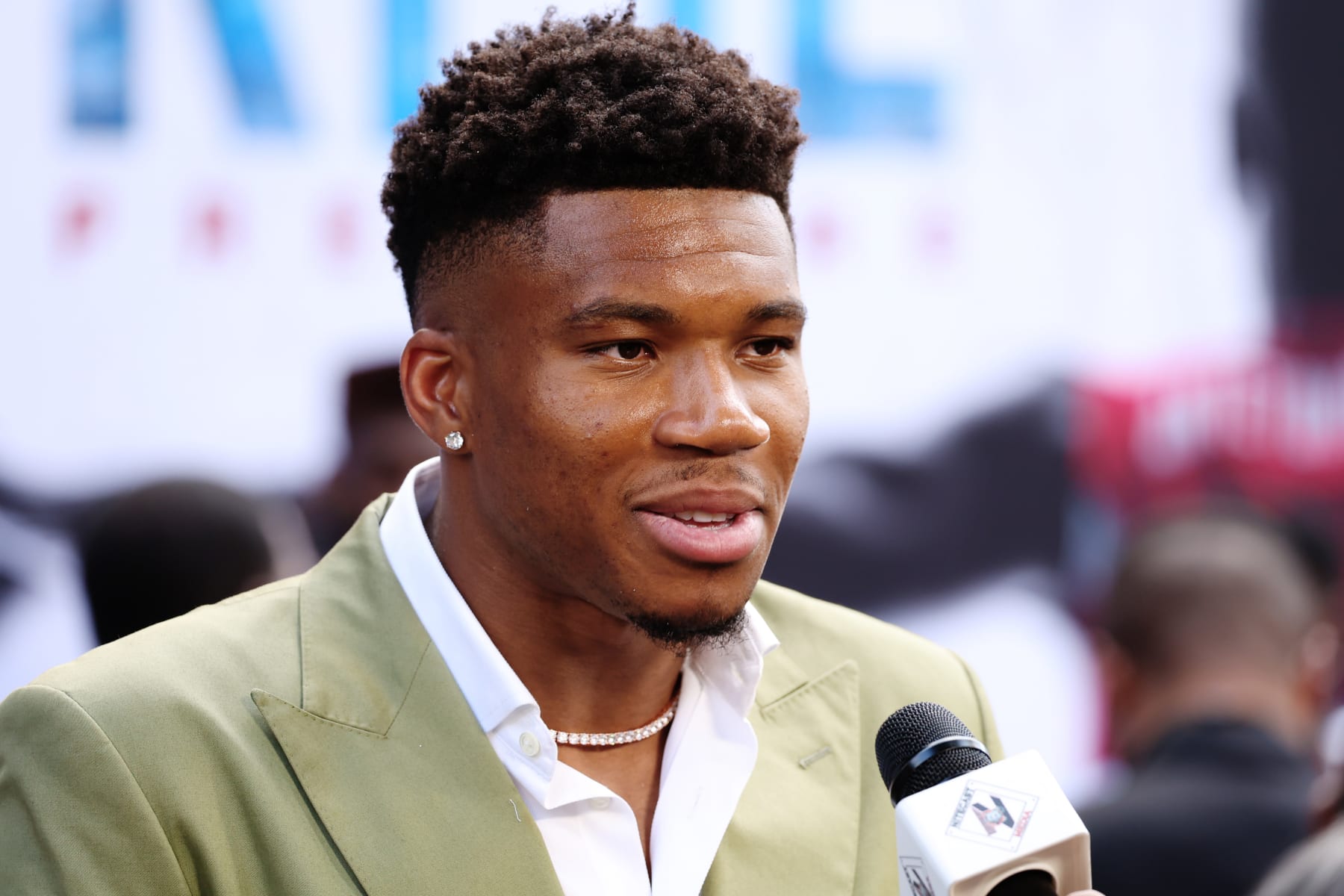 BURBANK, CALIFORNIA - JUNE 22: Giannis Antetokounmpo attends Disney+ "Rise" Los Angeles Premiere at Walt Disney Studios Main Theater on June 22, 2022 in Burbank, California. (Photo by Leon Bennett/Getty Images)