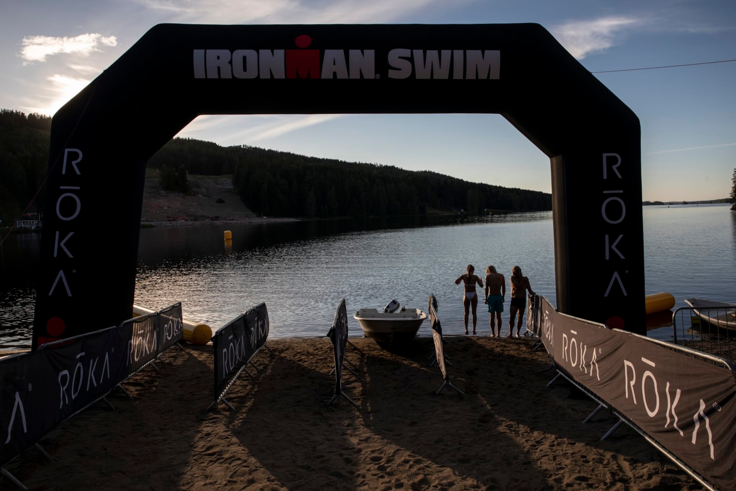 KUOPIO, FINLAND - AUGUST 12: People stand at the swim start line a day ahead of IRONMAN Finland on August 12, 2022 in Kuopio, Finland. (Photo by Pablo Blazquez Dominguez/Getty Images for IRONMAN) KUOPIO, FINLAND - AUGUST 12: People stand at the swim start line a day ahead of IRONMAN Finland on August 12, 2022 in Kuopio, Finland. (Photo by Pablo Blazquez Dominguez/Getty Images for IRONMAN)