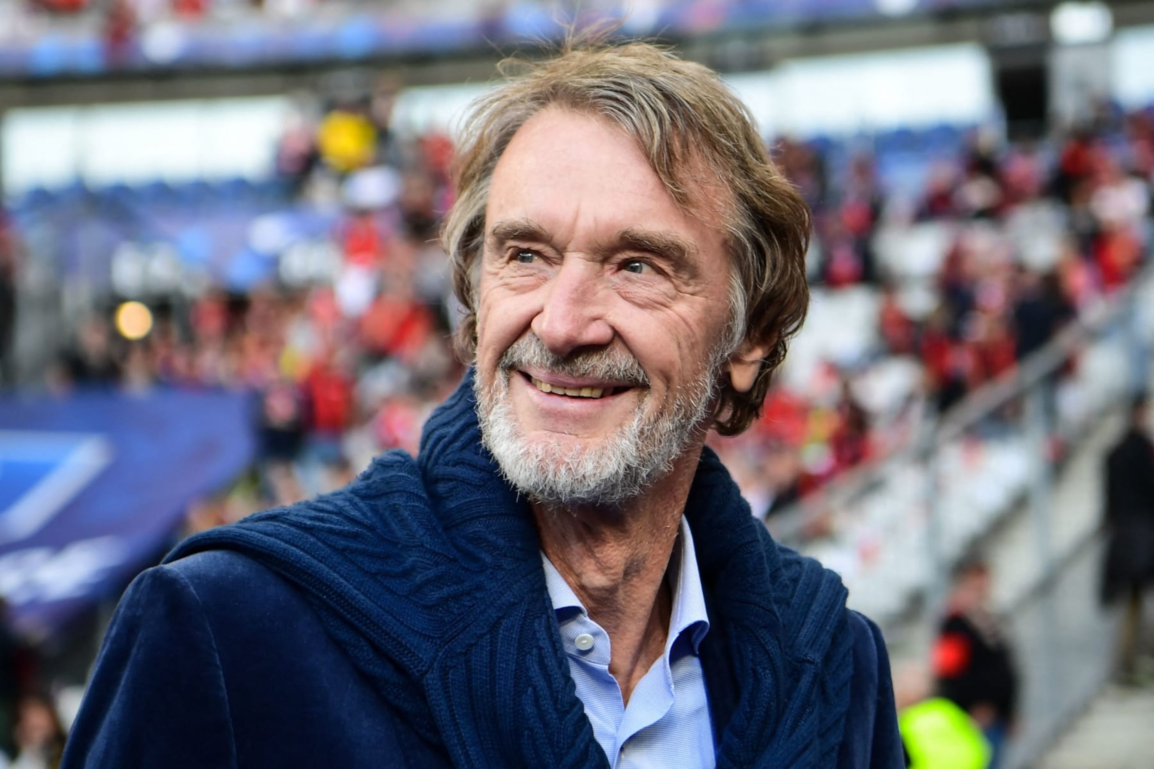 British INEOS Group chairman and OGC Nice's owner Jim Ratcliffe looks on before the French Cup final football match between OGC Nice and FC Nantes at the Stade de France, in Saint-Denis, on the outskirts of Paris, on May 7, 2022. (Photo by BERTRAND GUAY / AFP) (Photo by BERTRAND GUAY/AFP via Getty Images) British INEOS Group chairman and OGC Nice's owner Jim Ratcliffe looks on before the French Cup final football match between OGC Nice and FC Nantes at the Stade de France, in Saint-Denis, on the outskirts of Paris, on May 7, 2022. (Photo by BERTRAND GUAY / AFP) (Photo by BERTRAND GUAY/AFP via Getty Images)