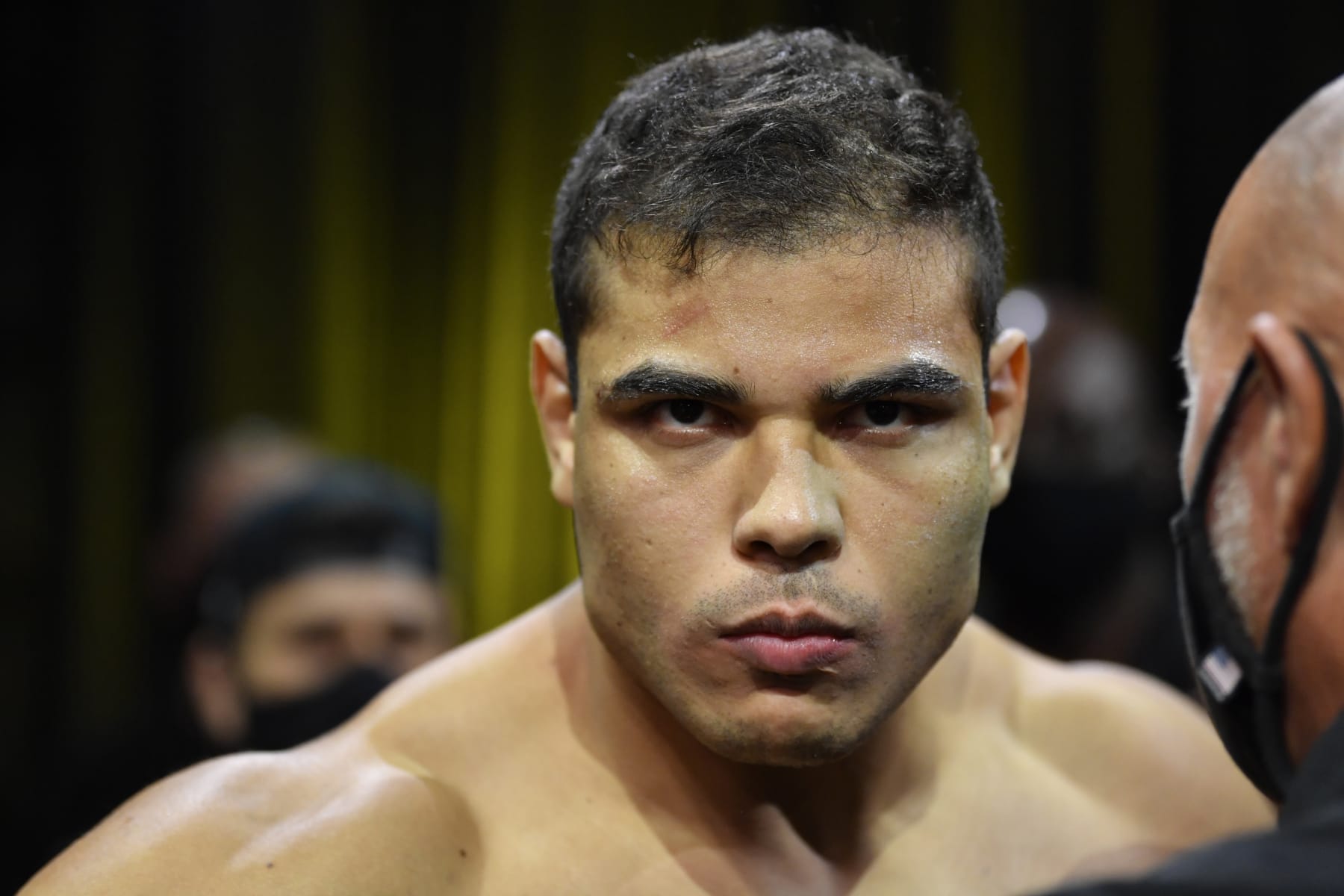 LAS VEGAS, NEVADA - OCTOBER 23: Paulo Costa of Brazil prepares to fight Marvin Vettori of Italy in a light heavyweight fight during the UFC Fight Night event at UFC APEX on October 23, 2021 in Las Vegas, Nevada. (Photo by Jeff Bottari/Zuffa LLC)