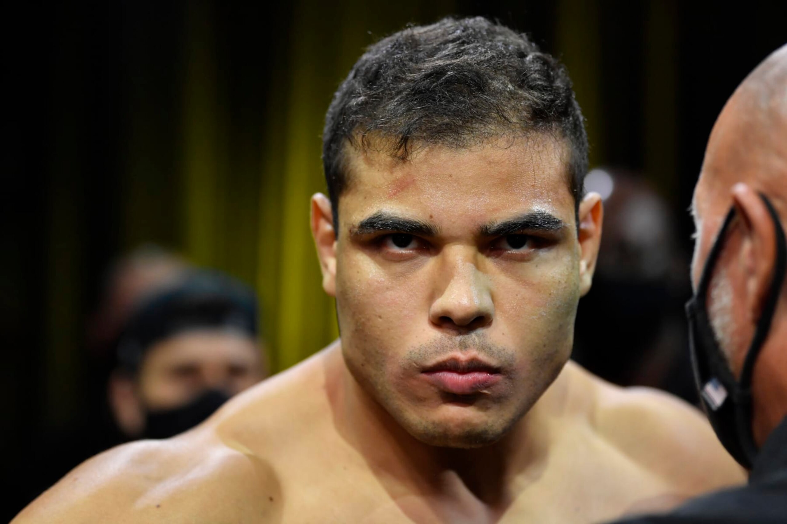 LAS VEGAS, NEVADA - OCTOBER 23: Paulo Costa of Brazil prepares to fight Marvin Vettori of Italy in a light heavyweight fight during the UFC Fight Night event at UFC APEX on October 23, 2021 in Las Vegas, Nevada. (Photo by Jeff Bottari/Zuffa LLC)