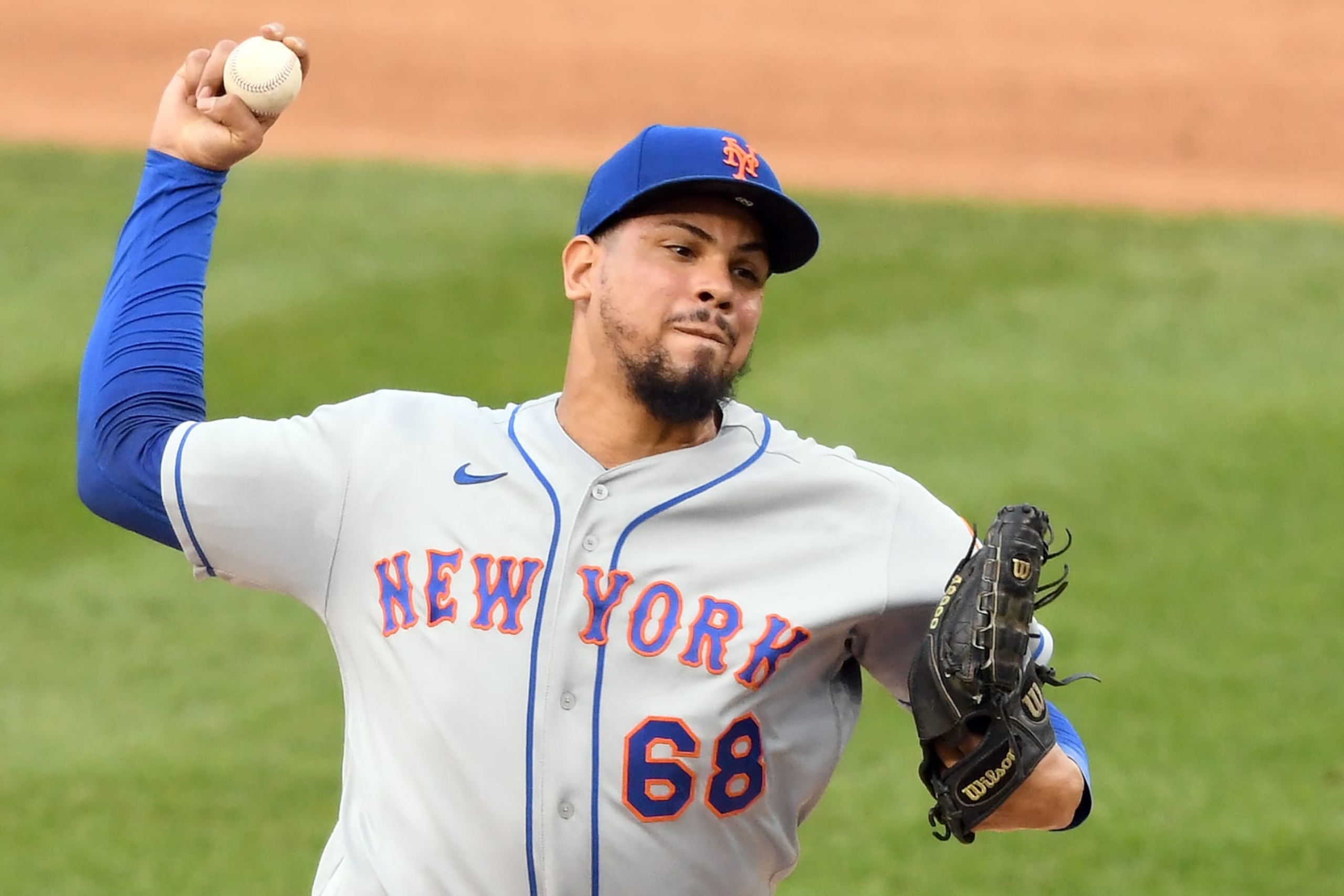 WASHINGTON, DC - SEPTEMBER 27: Dellin Betances #68 of the New York Mets pitches during a baseball game against the Washington Nationals at Nationals Park on September 27, 2020 in Washington, DC. (Photo by Mitchell Layton/Getty Images) WASHINGTON, DC - SEPTEMBER 27: Dellin Betances #68 of the New York Mets pitches during a baseball game against the Washington Nationals at Nationals Park on September 27, 2020 in Washington, DC. (Photo by Mitchell Layton/Getty Images)