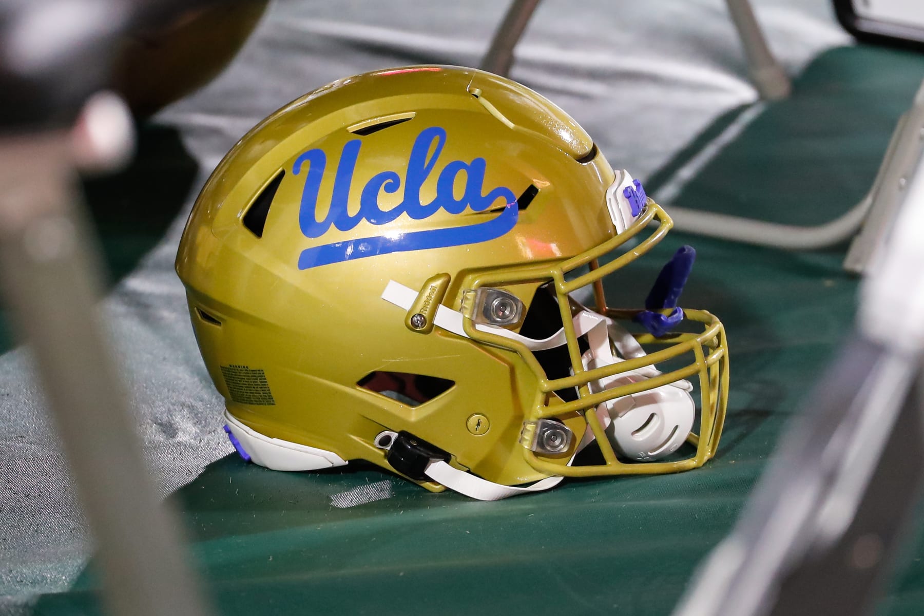 TEMPE, AZ - DECEMBER 05:  A UCLA Bruins helmet during the college football game between the UCLA Bruins and the Arizona State Sun Devils on December 5, 2020 at Sun Devil Stadium in Tempe, Arizona. (Photo by Kevin Abele/Icon Sportswire via Getty Images)
