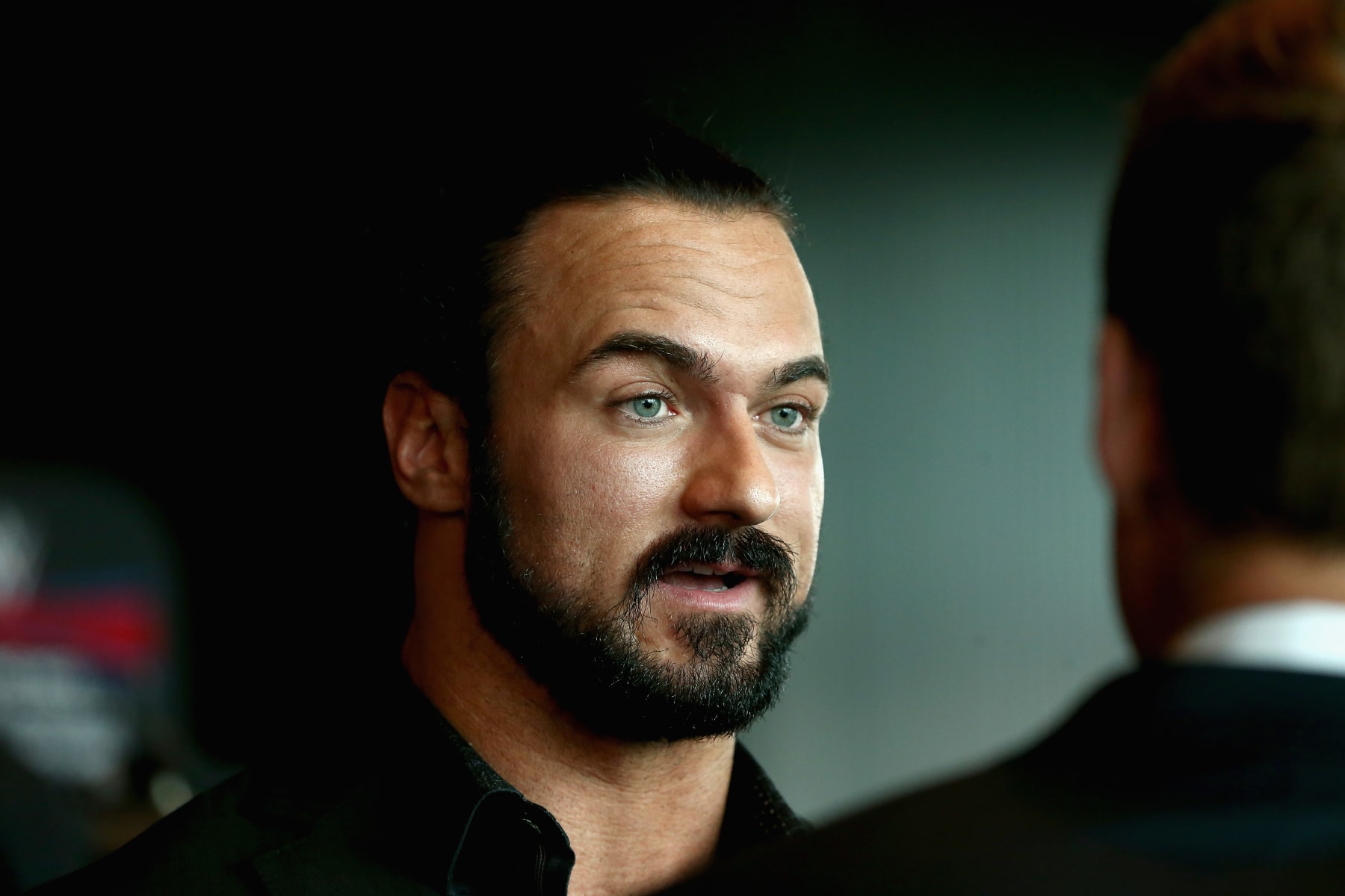 MELBOURNE, AUSTRALIA - OCTOBER 04:  Drew McIntyre speaks during a WWE Downunder media opportunity at Crown Entertainment Complex on October 4, 2018 in Melbourne, Australia.  (Photo by Robert Prezioso/Getty Images)