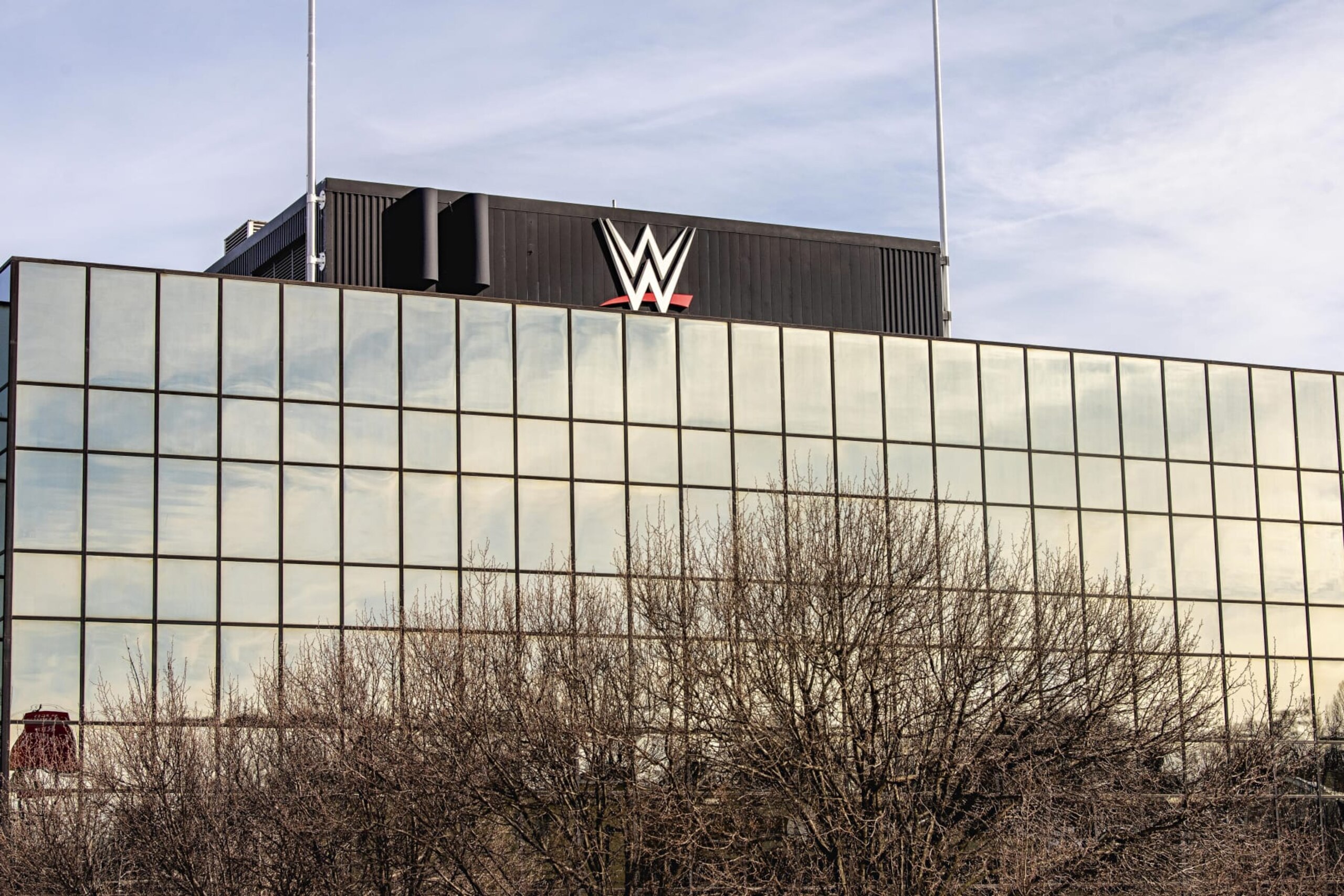The World Wrestling Entertainment (WWE) headquarters in Stamford, Connecticut, U.S., on Monday, Jan. 31, 2022. World Wrestling Entertainment Inc. is scheduled to release earnings figures on February 3. Photographer: Johnny Milano/Bloomberg via Getty Images