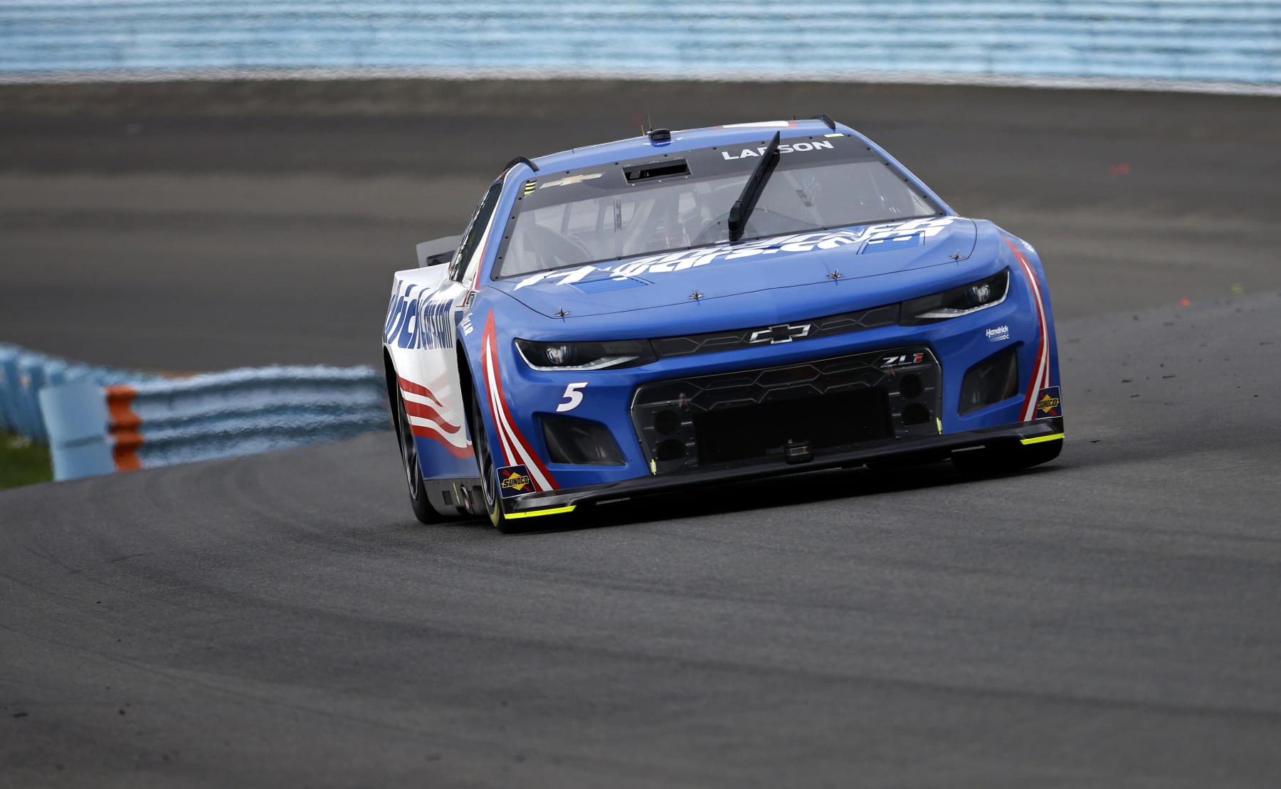 WATKINS GLEN, NEW YORK - AUGUST 21: Kyle Larson, driver of the #5 HendrickCars.com Chevrolet, drives during the NASCAR Cup Series Go Bowling at The Glen at Watkins Glen International on August 21, 2022 in Watkins Glen, New York. (Photo by Chris Graythen/Getty Images) WATKINS GLEN, NEW YORK - AUGUST 21: Kyle Larson, driver of the #5 HendrickCars.com Chevrolet, drives during the NASCAR Cup Series Go Bowling at The Glen at Watkins Glen International on August 21, 2022 in Watkins Glen, New York. (Photo by Chris Graythen/Getty Images)