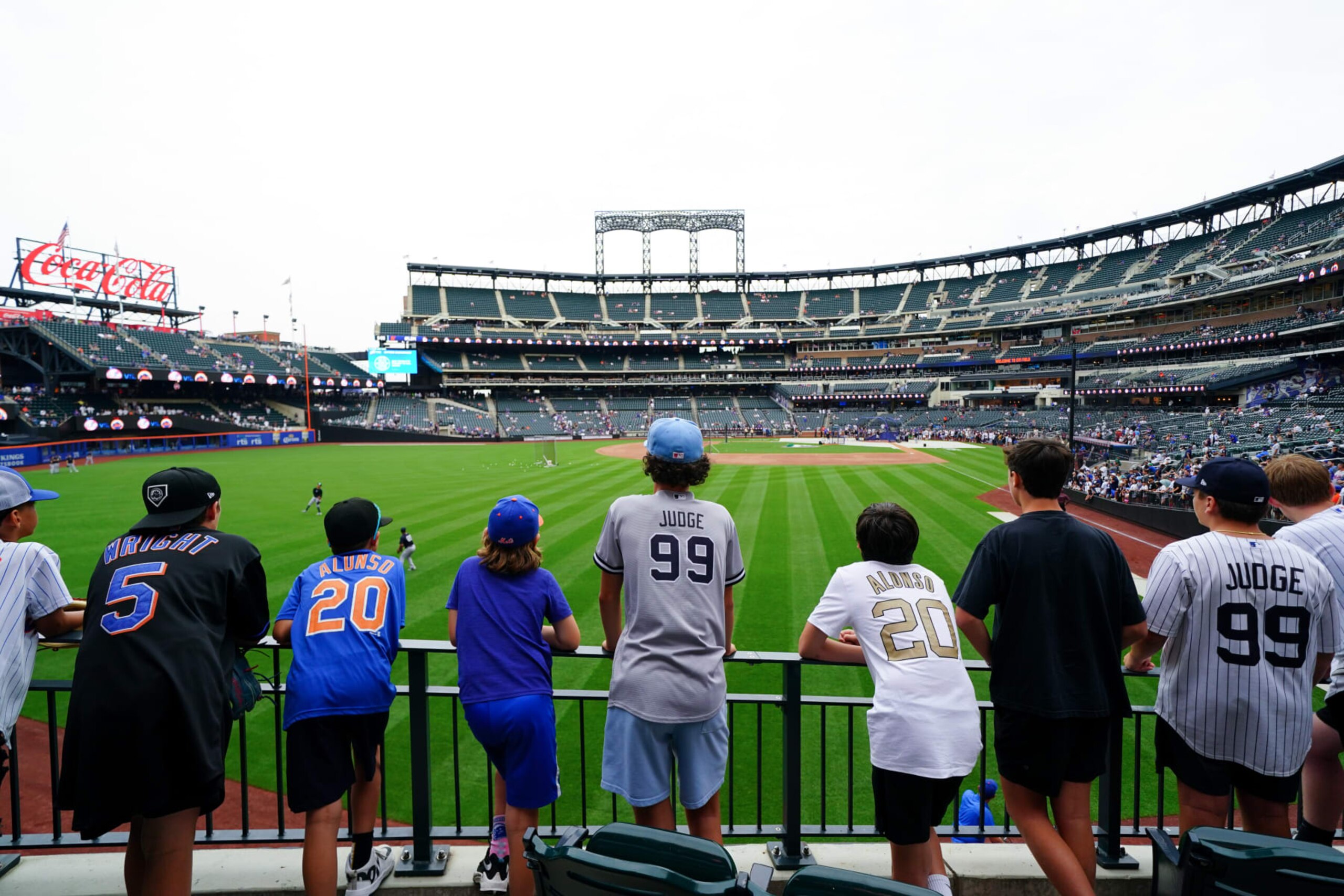 NEW YORK, NY - JULY 27: Fans watch before the game between the New York Yankees and the New York Mets at Citi Field on Wednesday, July 27, 2022 in New York, New York. (Photo by Daniel Shirey/MLB Photos via Getty Images) NEW YORK, NY - JULY 27: Fans watch before the game between the New York Yankees and the New York Mets at Citi Field on Wednesday, July 27, 2022 in New York, New York. (Photo by Daniel Shirey/MLB Photos via Getty Images)