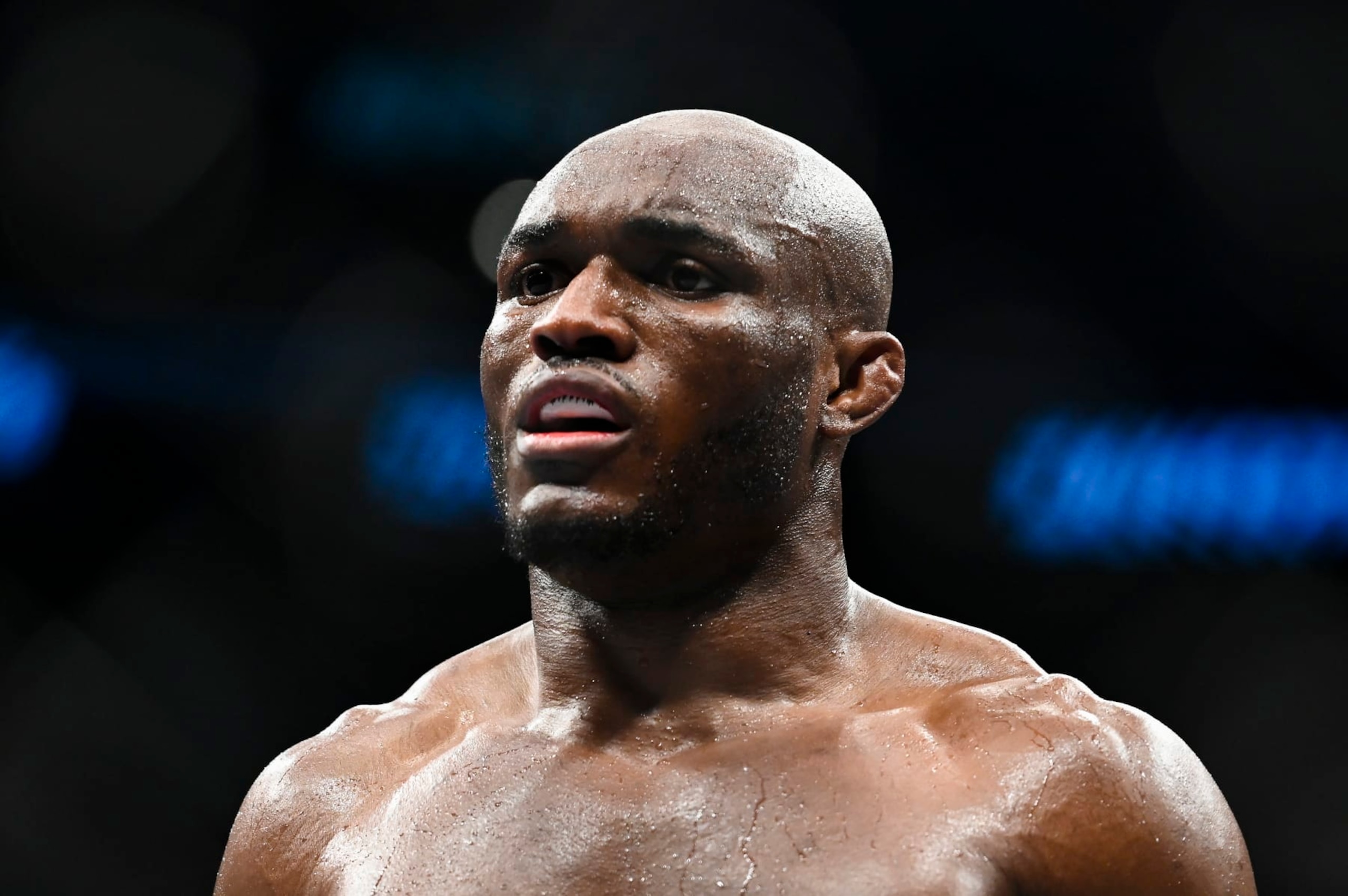 SALT LAKE CITY, UTAH - AUGUST 20: Kamaru Usman of Nigeria looks on in a welterweight title bout against Leon Edwards of Jamaica during UFC 278 at Vivint Arena on August 20, 2022 in Salt Lake City, Utah. (Photo by Alex Goodlett/Getty Images) SALT LAKE CITY, UTAH - AUGUST 20: Kamaru Usman of Nigeria looks on in a welterweight title bout against Leon Edwards of Jamaica during UFC 278 at Vivint Arena on August 20, 2022 in Salt Lake City, Utah. (Photo by Alex Goodlett/Getty Images)