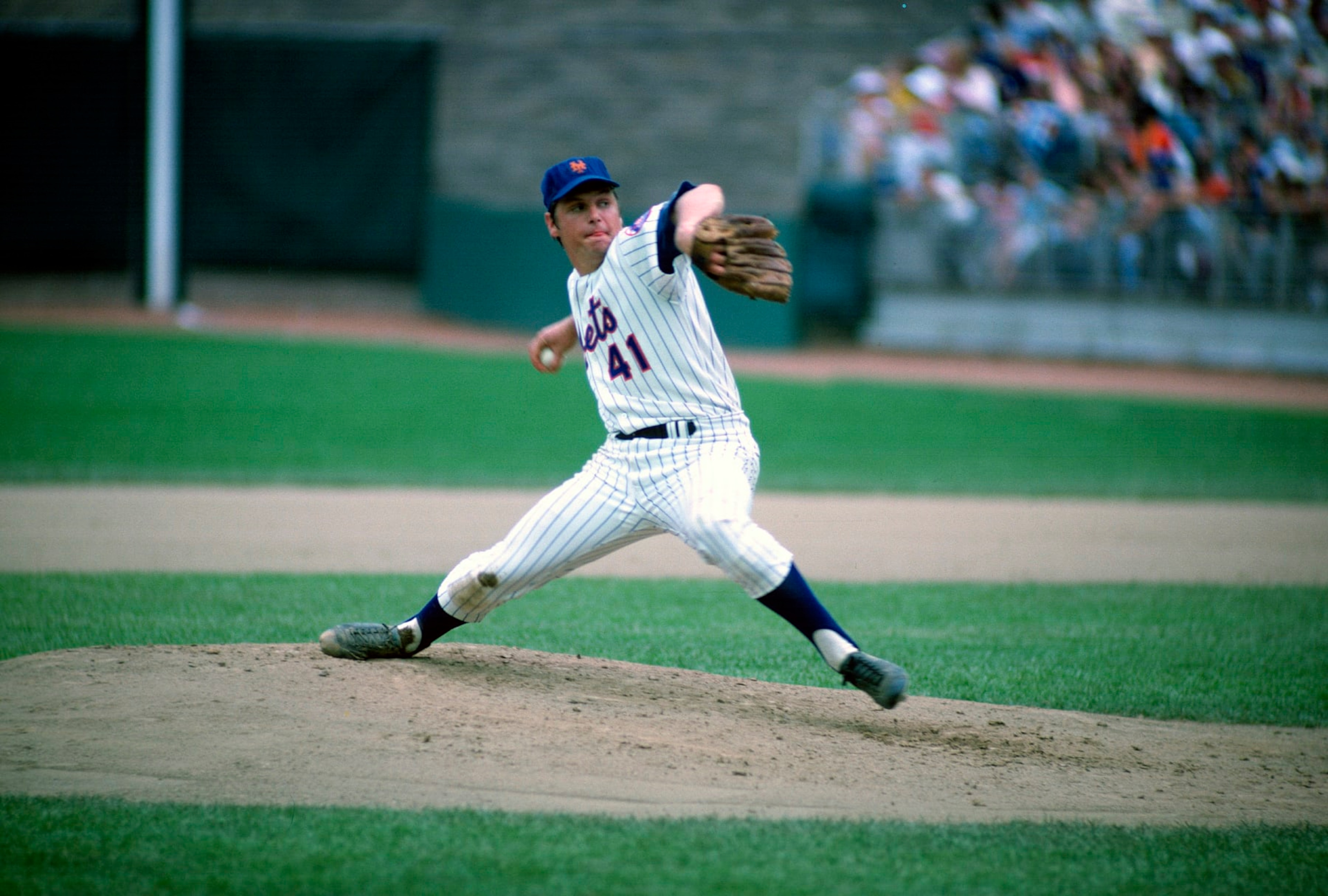 NEW YORK - CIRCA 1969: Pitcher Tom Seaver #41 of the New York Mets pitches during an Major League Baseball game circa 1969 at Shea Stadium in the Queens borough of New York City. Seaver played for the Mets from 1967-77,83. (Photo by Focus on Sport/Getty Images) NEW YORK - CIRCA 1969: Pitcher Tom Seaver #41 of the New York Mets pitches during an Major League Baseball game circa 1969 at Shea Stadium in the Queens borough of New York City. Seaver played for the Mets from 1967-77,83. (Photo by Focus on Sport/Getty Images)