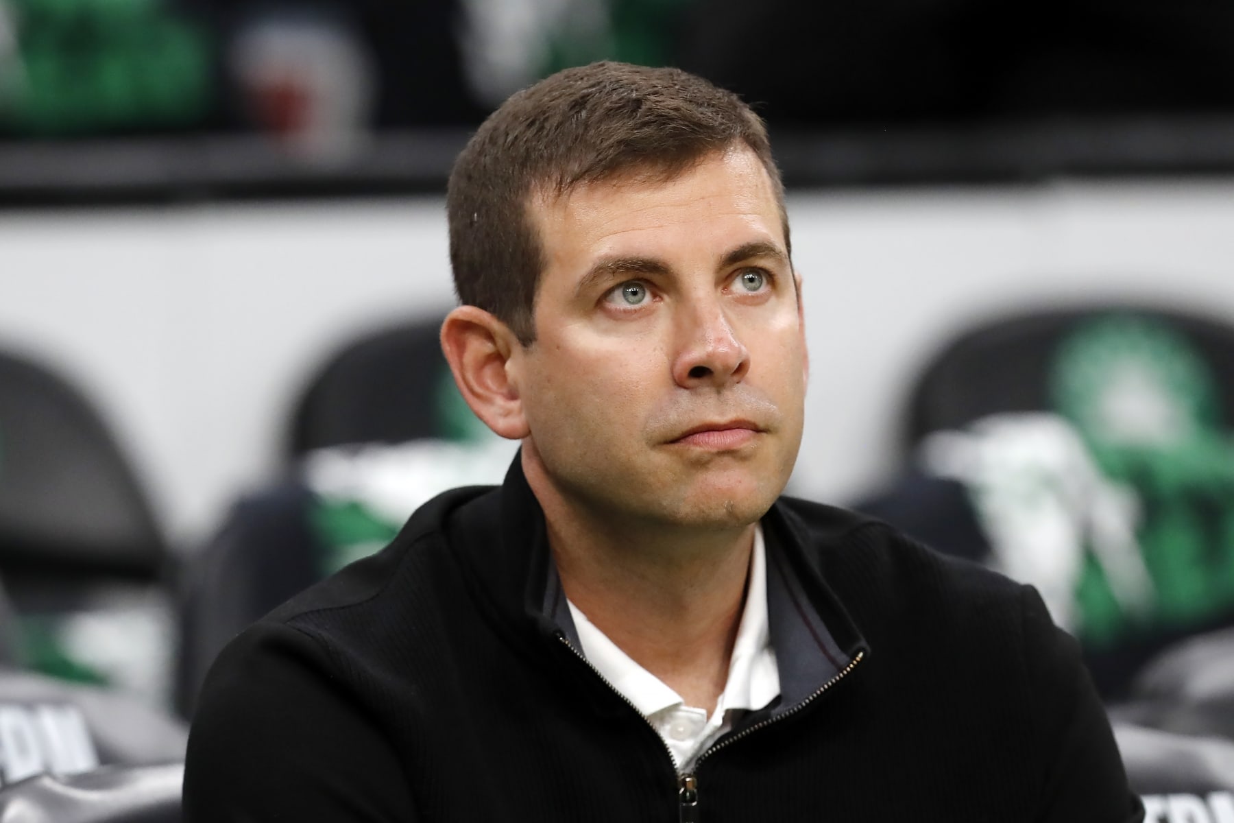 FILE - Brad Stevens is shown before Game 6 of the NBA basketball Eastern Conference finals playoff series against the Miami Heat, Friday, May 27, 2022, in Boston. Stevens would like to add more playmaking and depth off the bench and has been given the freedom to spend as needed this offseason. (AP Photo/Michael Dwyer, File)