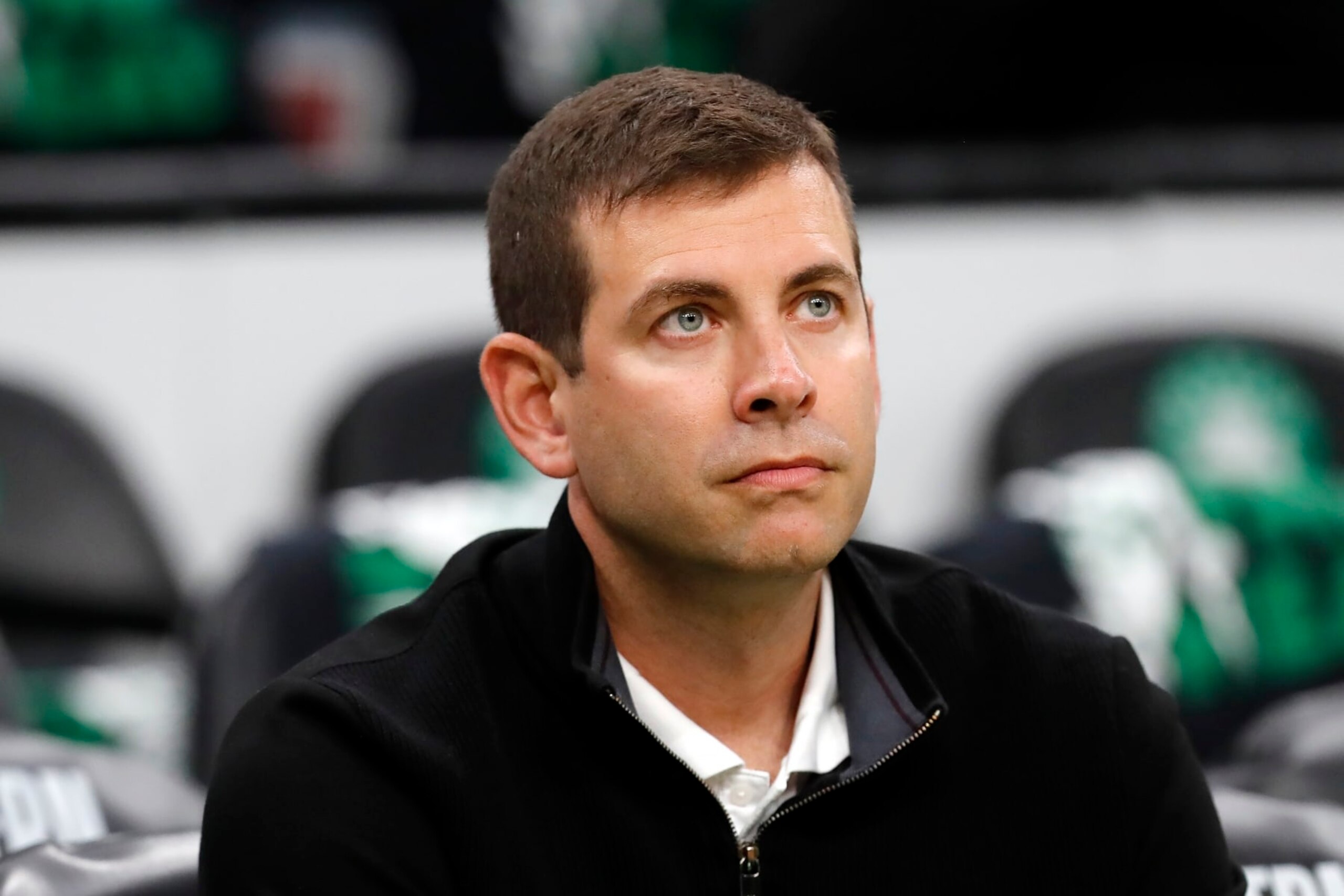 FILE - Brad Stevens is shown before Game 6 of the NBA basketball Eastern Conference finals playoff series against the Miami Heat, Friday, May 27, 2022, in Boston. Stevens would like to add more playmaking and depth off the bench and has been given the freedom to spend as needed this offseason. (AP Photo/Michael Dwyer, File)