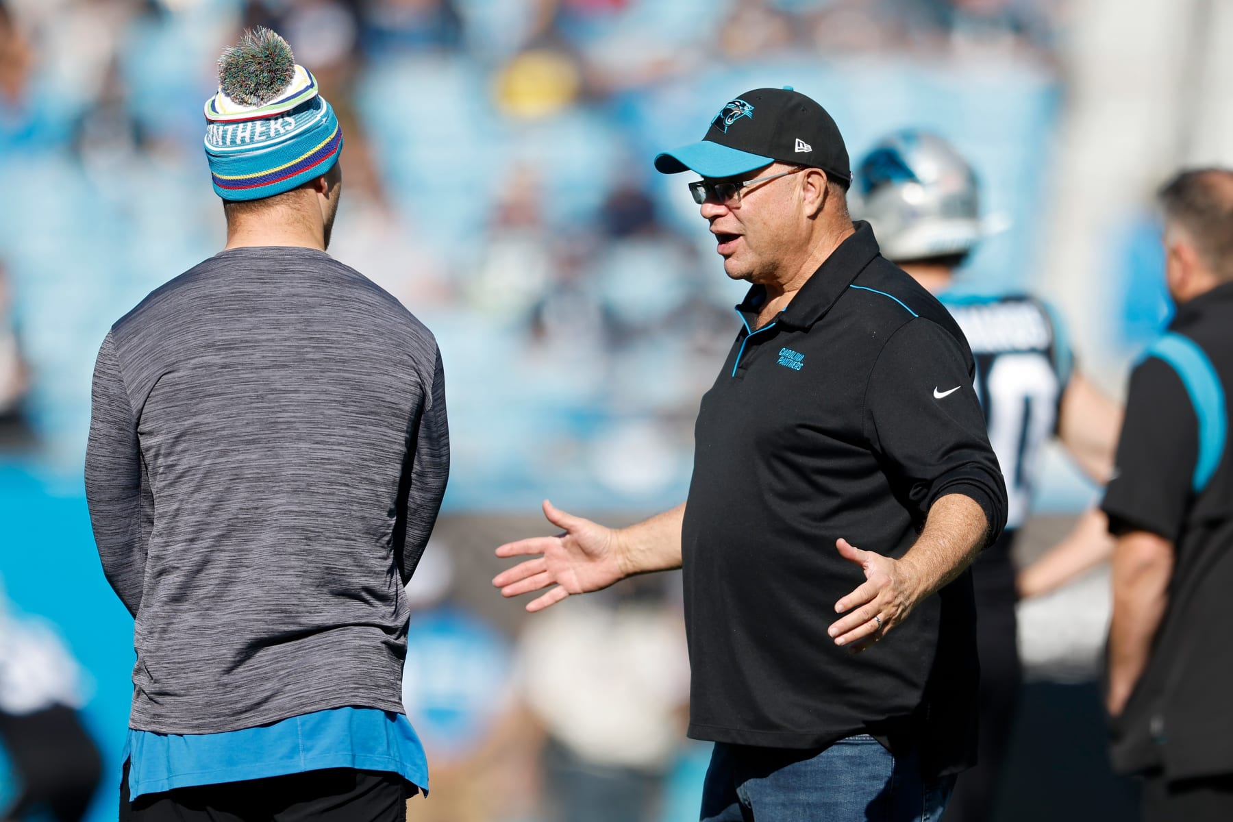 CHARLOTTE, NORTH CAROLINA - DECEMBER 26: Carolina Panthers owner David Tepper on the field before the game against the Tampa Bay Buccaneers at Bank of America Stadium on December 26, 2021 in Charlotte, North Carolina. (Photo by Grant Halverson/Getty Images) CHARLOTTE, NORTH CAROLINA - DECEMBER 26: Carolina Panthers owner David Tepper on the field before the game against the Tampa Bay Buccaneers at Bank of America Stadium on December 26, 2021 in Charlotte, North Carolina. (Photo by Grant Halverson/Getty Images)