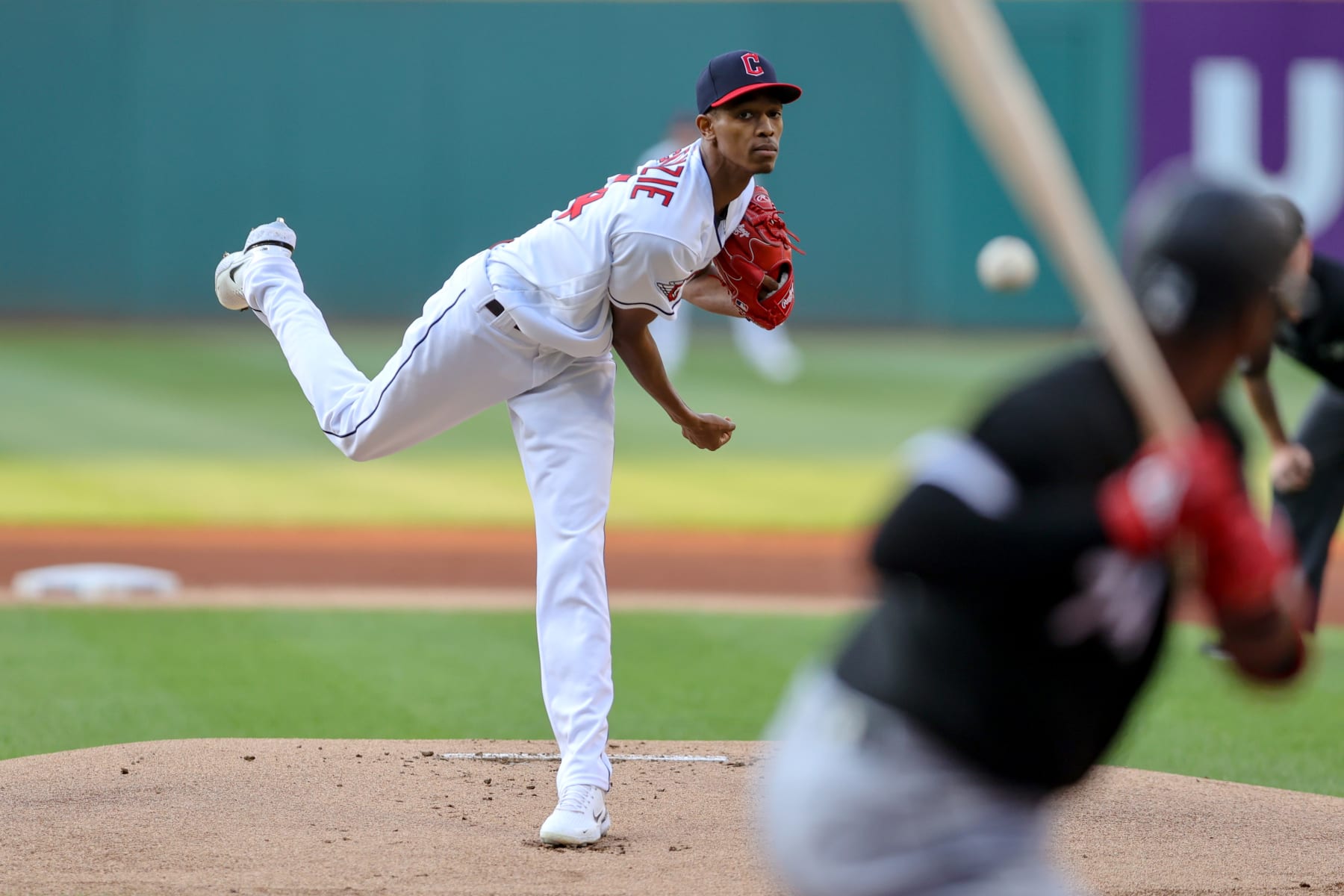 CLEVELAND, OH - AUGUST 19: Cleveland Guardians starting pitcher Triston McKenzie (24) delivers a pitch to the plate during the first inning of the Major League Baseball game between the Chicago White Sox and Cleveland Guardians on August 19, 2022, at Progressive Field in Cleveland, OH. (Photo by Frank Jansky/Icon Sportswire via Getty Images) CLEVELAND, OH - AUGUST 19: Cleveland Guardians starting pitcher Triston McKenzie (24) delivers a pitch to the plate during the first inning of the Major League Baseball game between the Chicago White Sox and Cleveland Guardians on August 19, 2022, at Progressive Field in Cleveland, OH. (Photo by Frank Jansky/Icon Sportswire via Getty Images)