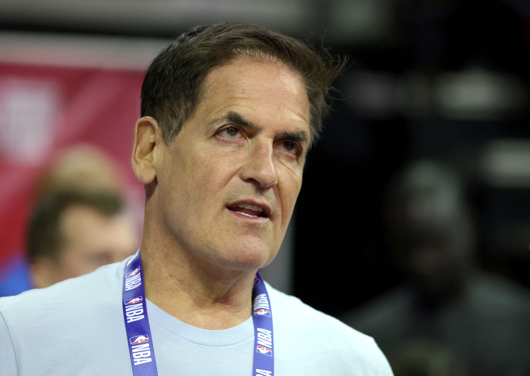LAS VEGAS, NEVADA - JULY 08: Dallas Mavericks owner Mark Cuban attends a game between the Mavericks and the Chicago Bulls during the 2022 NBA Summer League at the Thomas & Mack Center on July 08, 2022 in Las Vegas, Nevada. NOTE TO USER: User expressly acknowledges and agrees that, by downloading and or using this photograph, User is consenting to the terms and conditions of the Getty Images License Agreement. (Photo by Ethan Miller/Getty Images)