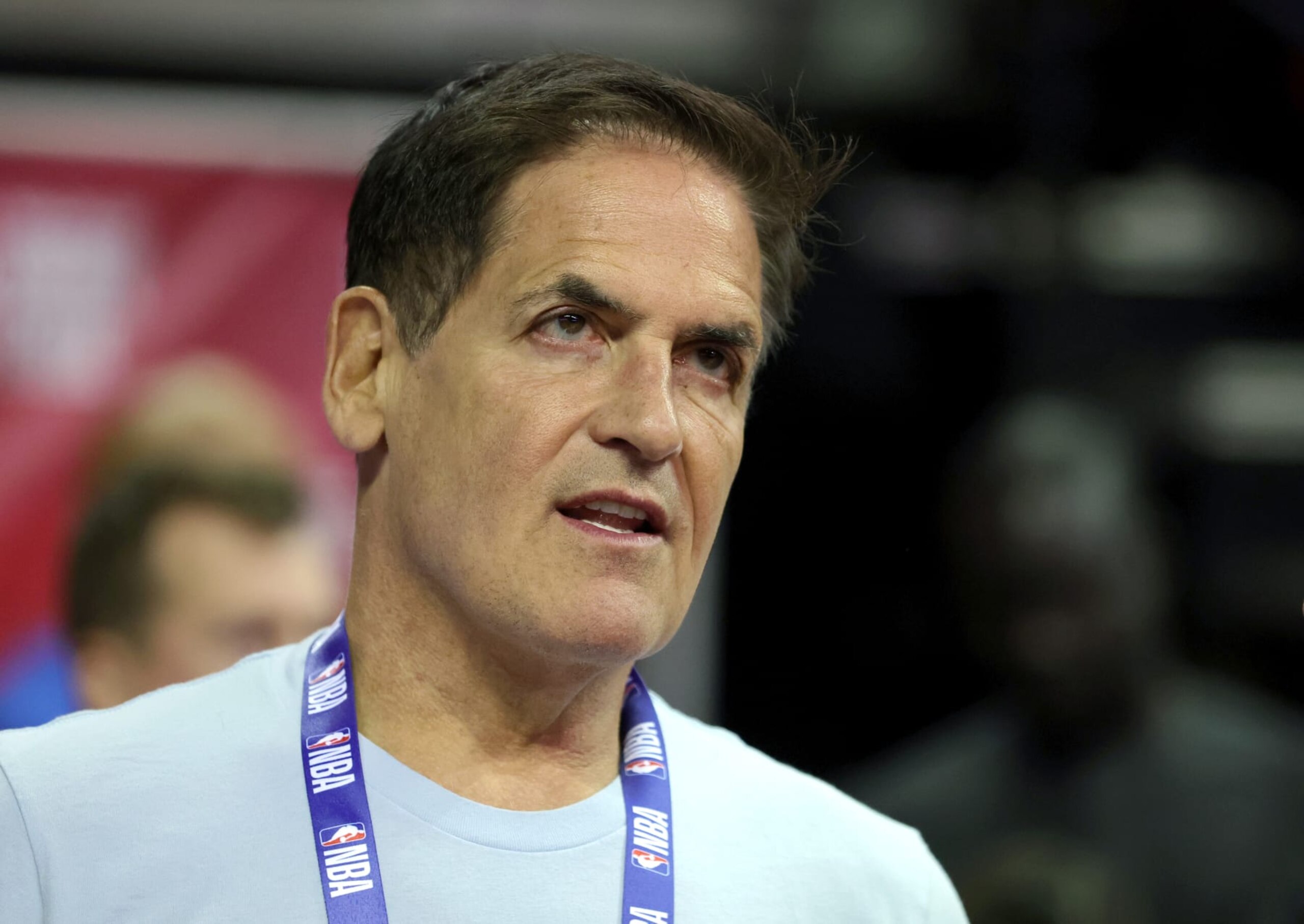 LAS VEGAS, NEVADA - JULY 08: Dallas Mavericks owner Mark Cuban attends a game between the Mavericks and the Chicago Bulls during the 2022 NBA Summer League at the Thomas & Mack Center on July 08, 2022 in Las Vegas, Nevada. NOTE TO USER: User expressly acknowledges and agrees that, by downloading and or using this photograph, User is consenting to the terms and conditions of the Getty Images License Agreement. (Photo by Ethan Miller/Getty Images) LAS VEGAS, NEVADA - JULY 08: Dallas Mavericks owner Mark Cuban attends a game between the Mavericks and the Chicago Bulls during the 2022 NBA Summer League at the Thomas & Mack Center on July 08, 2022 in Las Vegas, Nevada. NOTE TO USER: User expressly acknowledges and agrees that, by downloading and or using this photograph, User is consenting to the terms and conditions of the Getty Images License Agreement. (Photo by Ethan Miller/Getty Images)