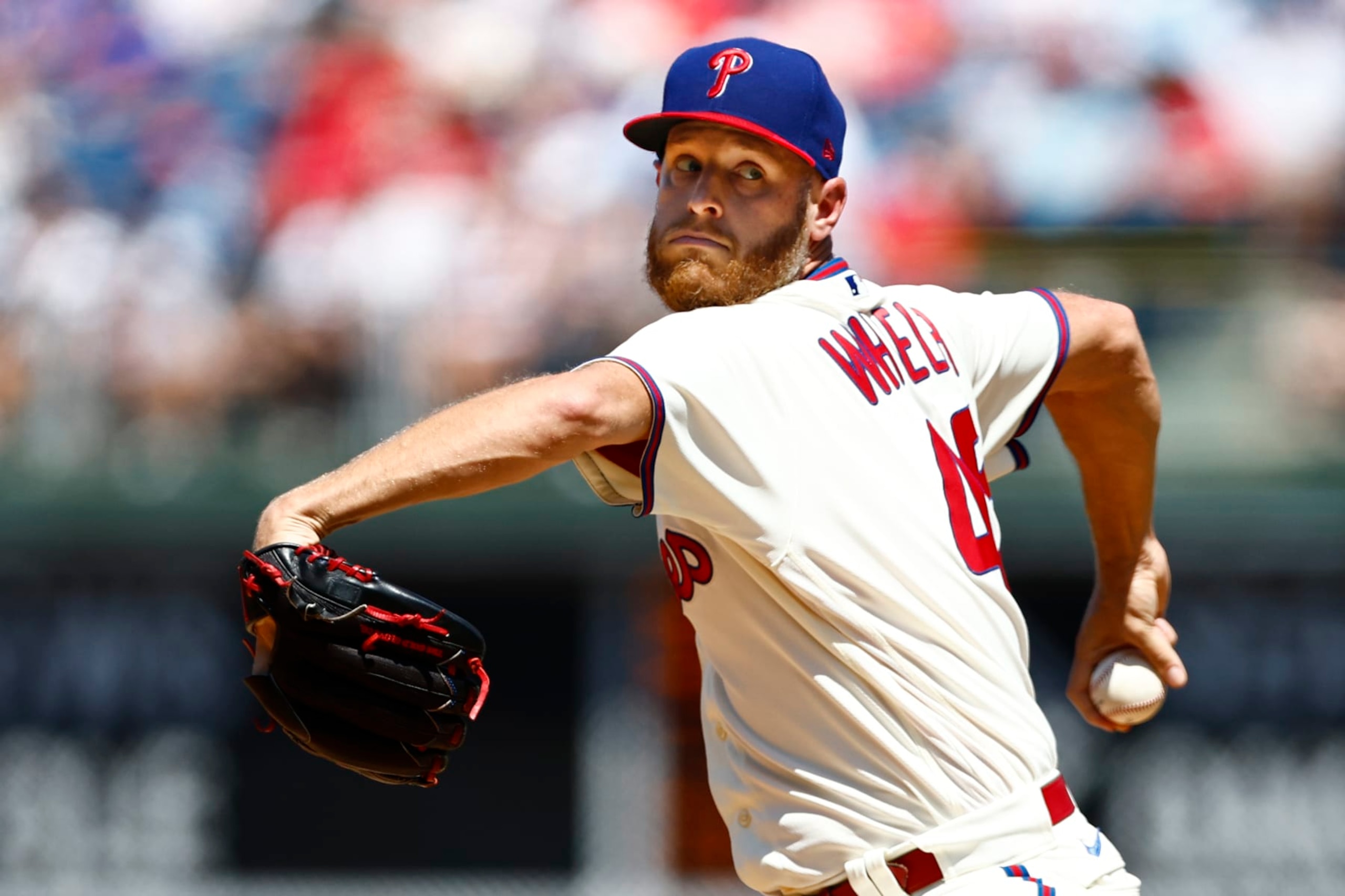 PHILADELPHIA, PA - AUGUST 20: Pitcher Zack Wheeler #45 of the Philadelphia Phillies delivers a pitch against the New York Mets during the second inning of game one of a double header at Citizens Bank Park on August 20, 2022 in Philadelphia, Pennsylvania. (Photo by Rich Schultz/Getty Images) PHILADELPHIA, PA - AUGUST 20: Pitcher Zack Wheeler #45 of the Philadelphia Phillies delivers a pitch against the New York Mets during the second inning of game one of a double header at Citizens Bank Park on August 20, 2022 in Philadelphia, Pennsylvania. (Photo by Rich Schultz/Getty Images)