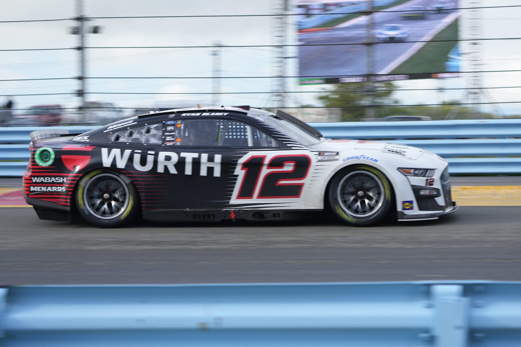 WATKINS GLEN, NY - AUGUST 21: Ryan Blaney (#12 Team Penske Wurth Ford) races during the NASCAR Cup Series Go Bowling at the Glen on August 21, 2022, at Watkins Glen International in Watkins Glen, NY. (Photo by Gregory Fisher/Icon Sportswire via Getty Images)