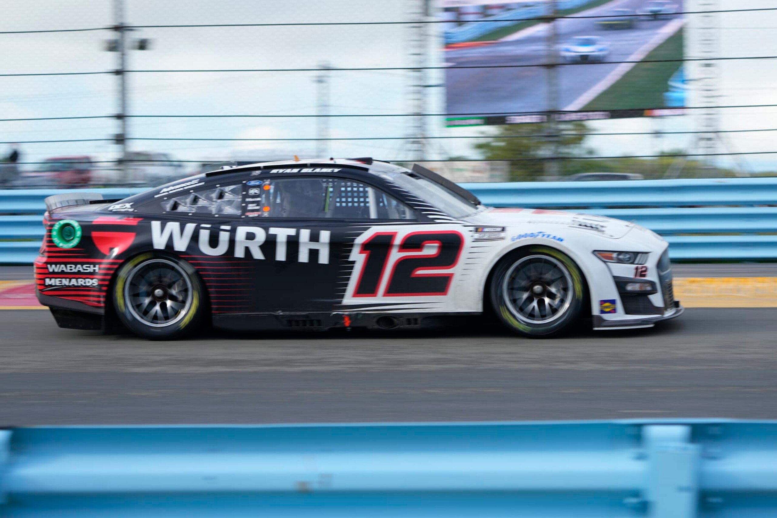 WATKINS GLEN, NY - AUGUST 21: Ryan Blaney (#12 Team Penske Wurth Ford) races during the NASCAR Cup Series Go Bowling at the Glen on August 21, 2022, at Watkins Glen International in Watkins Glen, NY. (Photo by Gregory Fisher/Icon Sportswire via Getty Images)