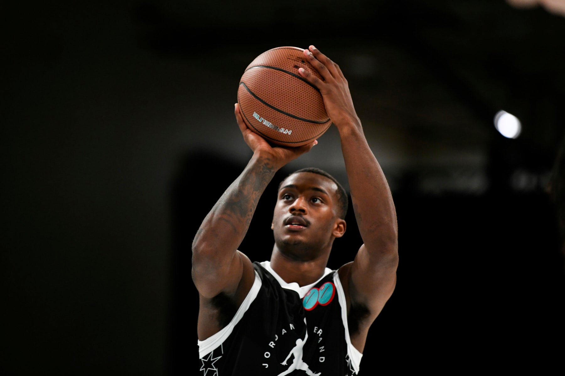 CHICAGO, IL - APRIL 15: Dariq Whitehead of Monteverde, FL shoots a free throw during the Jordan Brand Classic boys game at Hope Student Athletic Center on April 15, 2022 in Chicago, IL. (Photo by Chris Kohley/Icon Sportswire via Getty Images)
