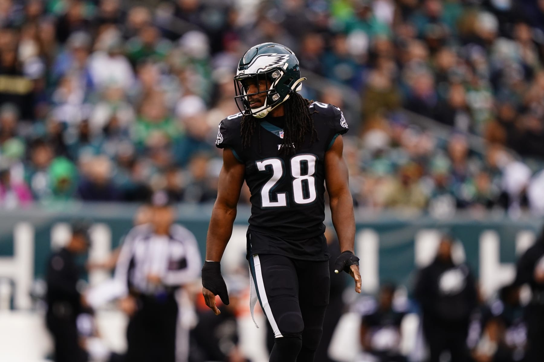 Philadelphia Eagles free safety Anthony Harris in action during an NFL football game against the New Orleans Saints Sunday, Nov. 21, 2021, in Philadelphia. (AP Photo/Matt Rourke)