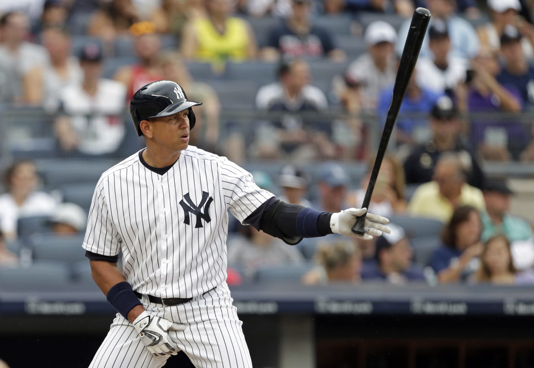 NEW YORK, NY - JULY 16: Alex Rodriguez #13 of the New York Yankees in action against the Boston Red Sox at Yankee Stadium on July 16, 2016 in the Bronx borough of New York City. (Photo by Adam Hunger/Getty Images)