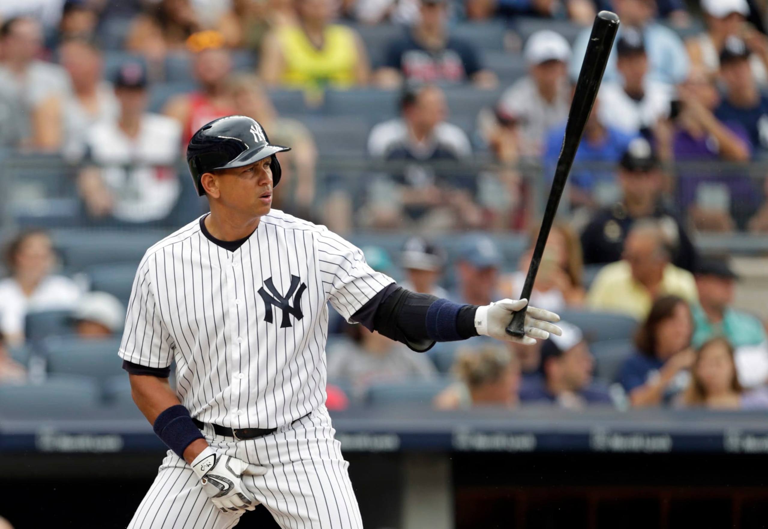 NEW YORK, NY - JULY 16: Alex Rodriguez #13 of the New York Yankees in action against the Boston Red Sox at Yankee Stadium on July 16, 2016 in the Bronx borough of New York City. (Photo by Adam Hunger/Getty Images)