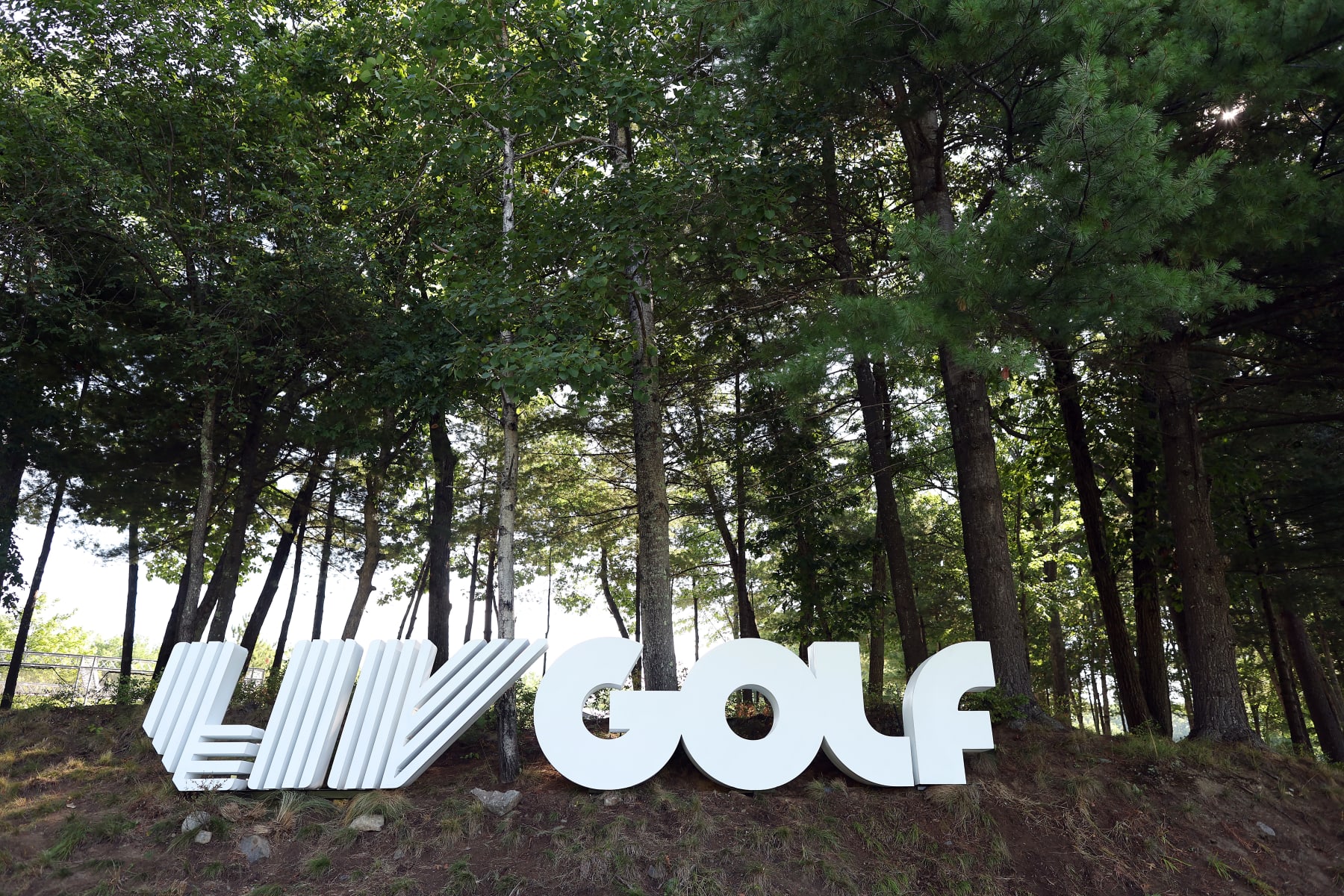 BOLTON, MASSACHUSETTS - AUGUST 30: A scenic of the course during a practice round prior to the LIV Golf Invitational - Boston at The Oaks golf course at The International on August 30, 2022 in Bolton, Massachusetts. (Photo by Jonathan Ferrey/LIV Golf/via Getty Images)