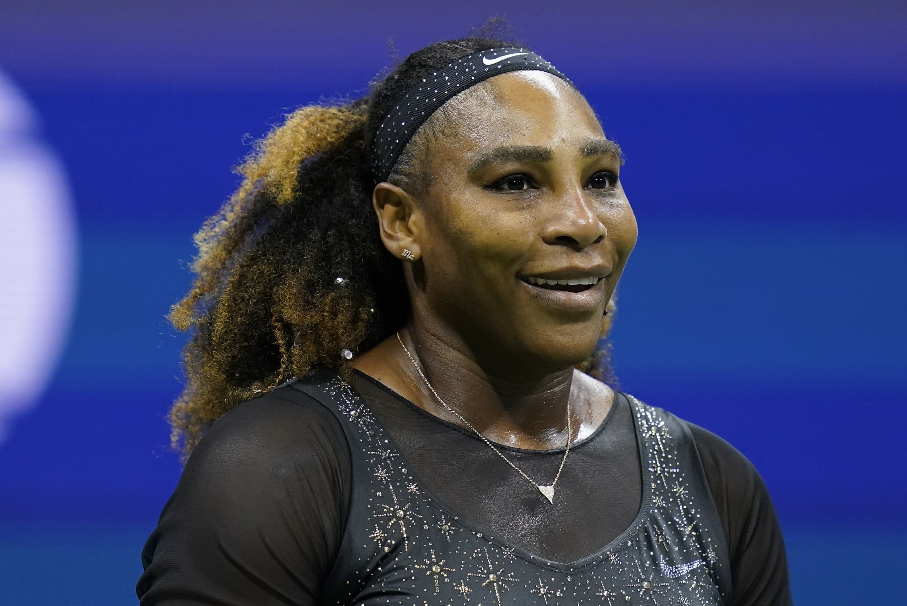 Serena Williams, of the United States, reacts in the third set against Anett Kontaveit, of Estonia, during the second round of the U.S. Open tennis championships, Wednesday, Aug. 31, 2022, in New York. (AP Photo/Seth Wenig)