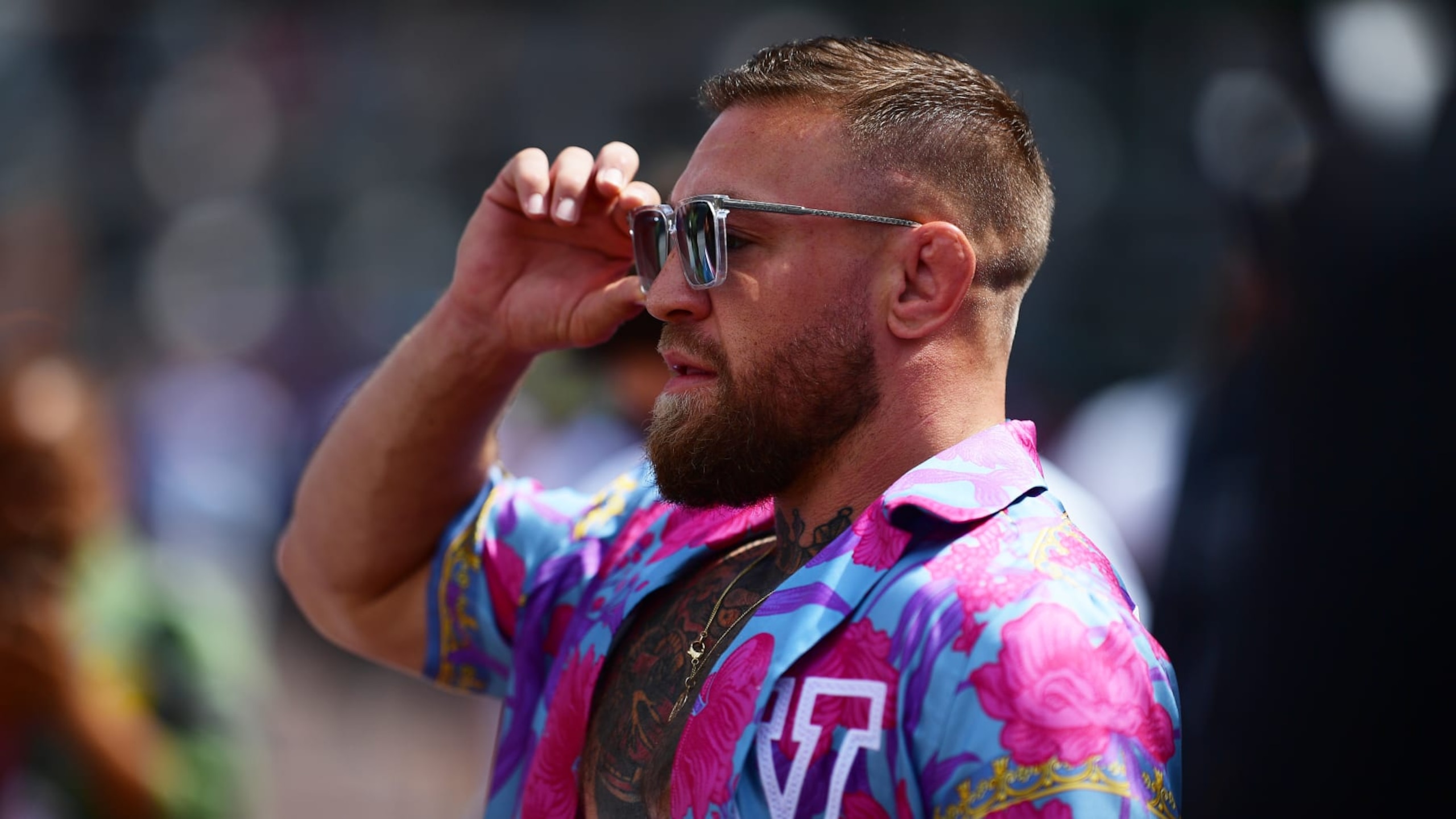 MONTE-CARLO, MONACO - MAY 28: Conor McGregor watches the action from the pitlane during qualifying ahead of the F1 Grand Prix of Monaco at Circuit de Monaco on May 28, 2022 in Monte-Carlo, Monaco. (Photo by Mario Renzi - Formula 1/Formula 1 via Getty Images) MONTE-CARLO, MONACO - MAY 28: Conor McGregor watches the action from the pitlane during qualifying ahead of the F1 Grand Prix of Monaco at Circuit de Monaco on May 28, 2022 in Monte-Carlo, Monaco. (Photo by Mario Renzi - Formula 1/Formula 1 via Getty Images)