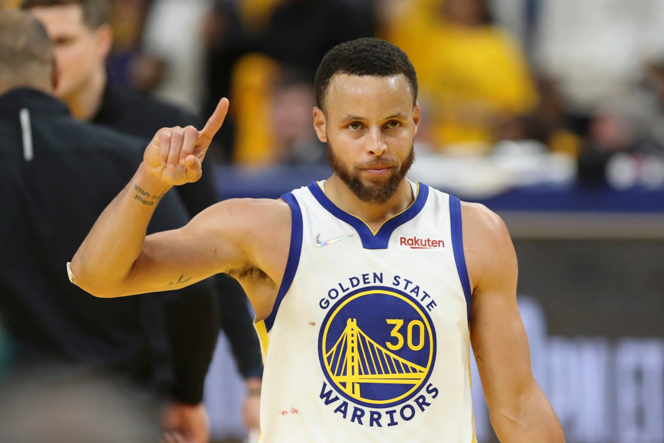 Golden State Warriors guard Stephen Curry (30) during Game 5 of basketball's NBA Finals against the Boston Celtics in San Francisco, Monday, June 13, 2022. (AP Photo/Jed Jacobsohn) Golden State Warriors guard Stephen Curry (30) during Game 5 of basketball's NBA Finals against the Boston Celtics in San Francisco, Monday, June 13, 2022. (AP Photo/Jed Jacobsohn)