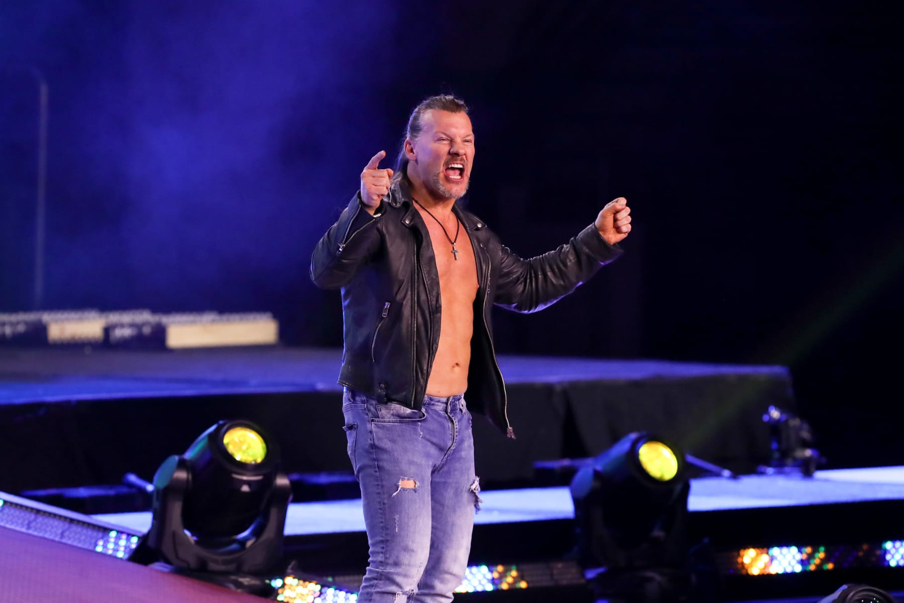 CLEVELAND, OH - JANUARY 26: Chris Jericho is introduced during the AEW Dynamite - Beach Break taping on January 26, 2022, at the Wolstein Center in Cleveland, OH. (Photo by Frank Jansky/Icon Sportswire via Getty Images)