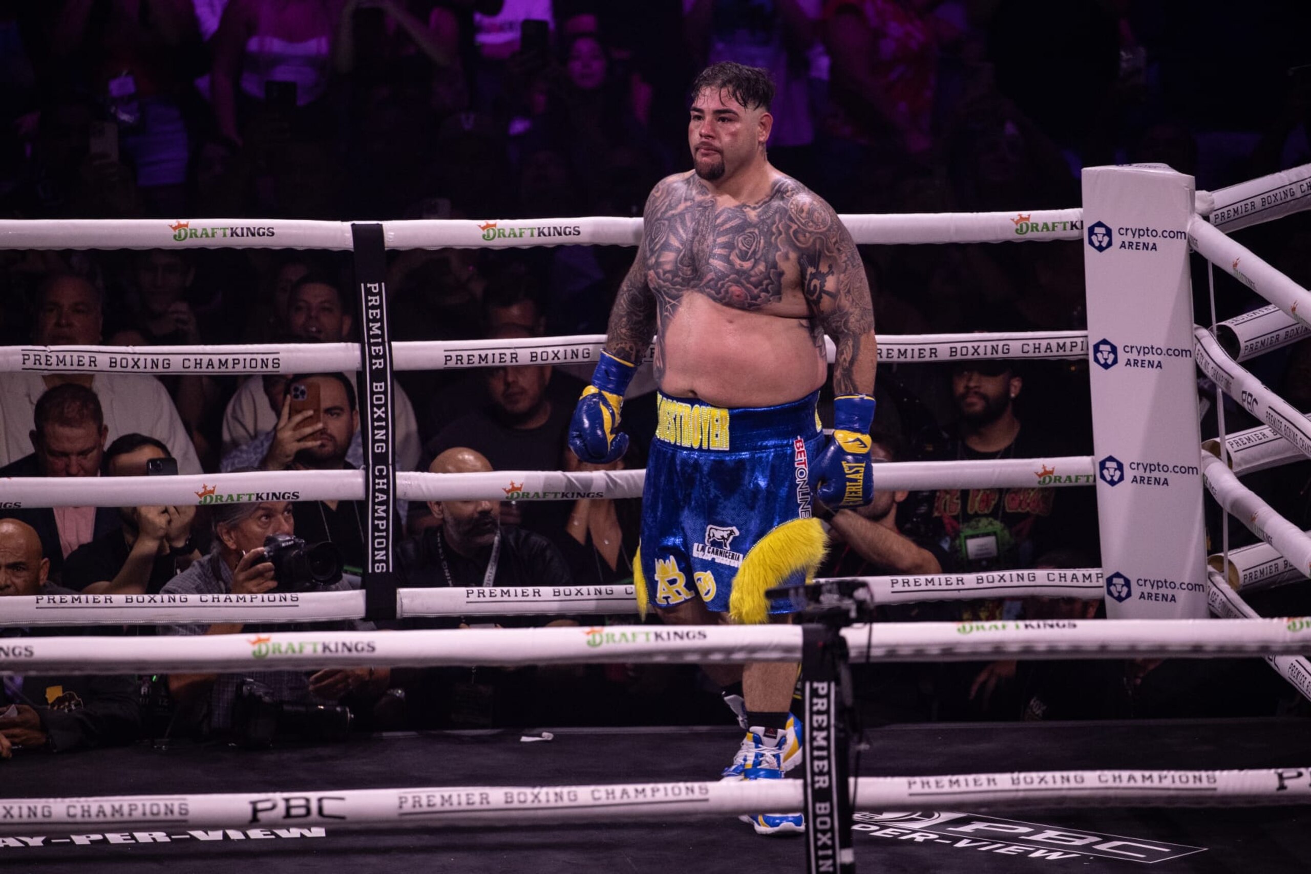 LOS ANGELES, CA - SEPTEMBER 4: Andy Ruiz is seen as he defeated Luis Ortiz during their fight for the Heavyweight Showdown on Sunday night at the Crypto.com Arena in Los Angeles, United States on September 4, 2022. (Photo by Tayfun Coskun/Anadolu Agency via Getty Images)
