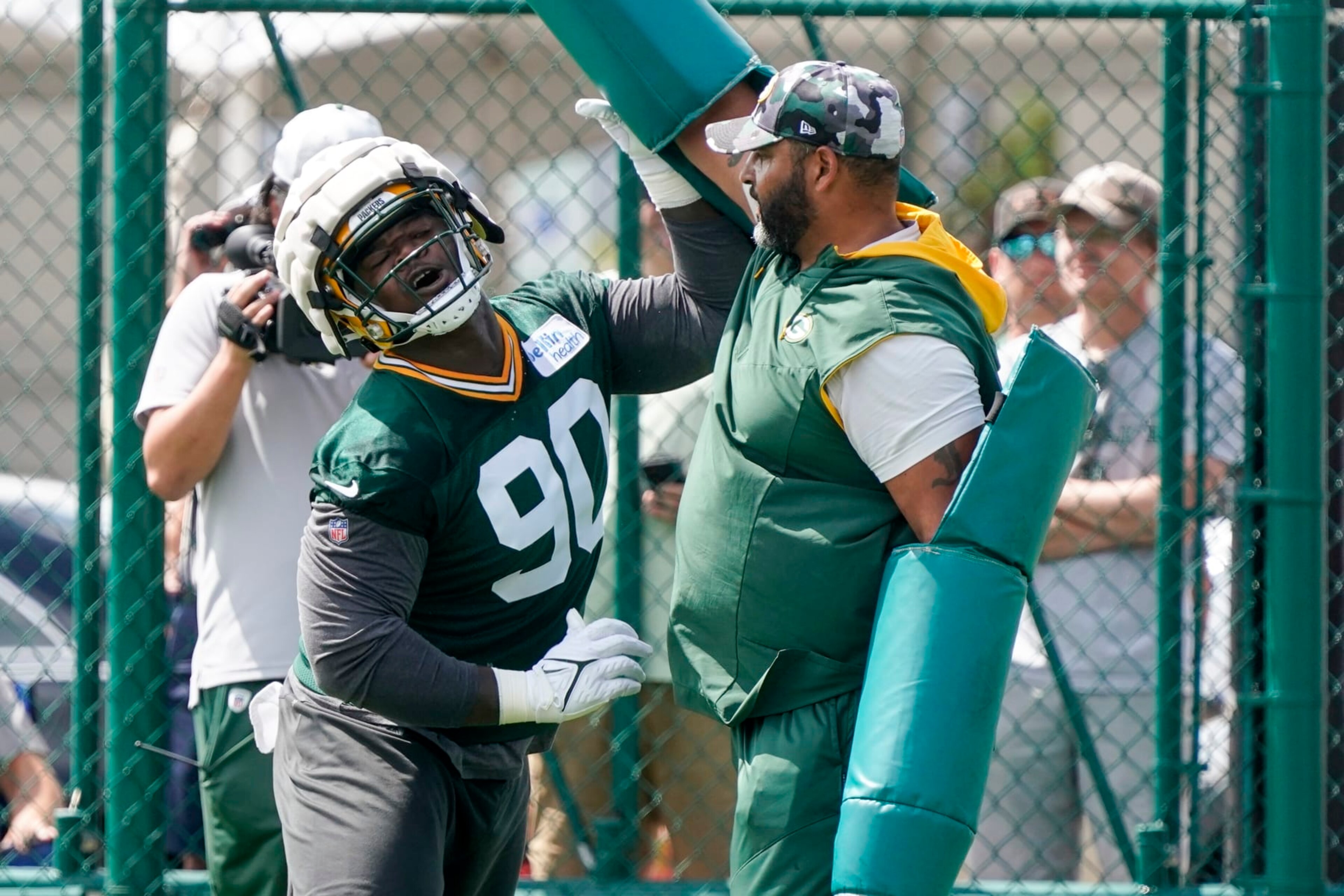 Green Bay Packers' Jarran Reed runs a drill at the NFL football team's practice field Wednesday, July 27, 2022, in Green Bay, Wis. (AP Photo/Morry Gash) Green Bay Packers' Jarran Reed runs a drill at the NFL football team's practice field Wednesday, July 27, 2022, in Green Bay, Wis. (AP Photo/Morry Gash)