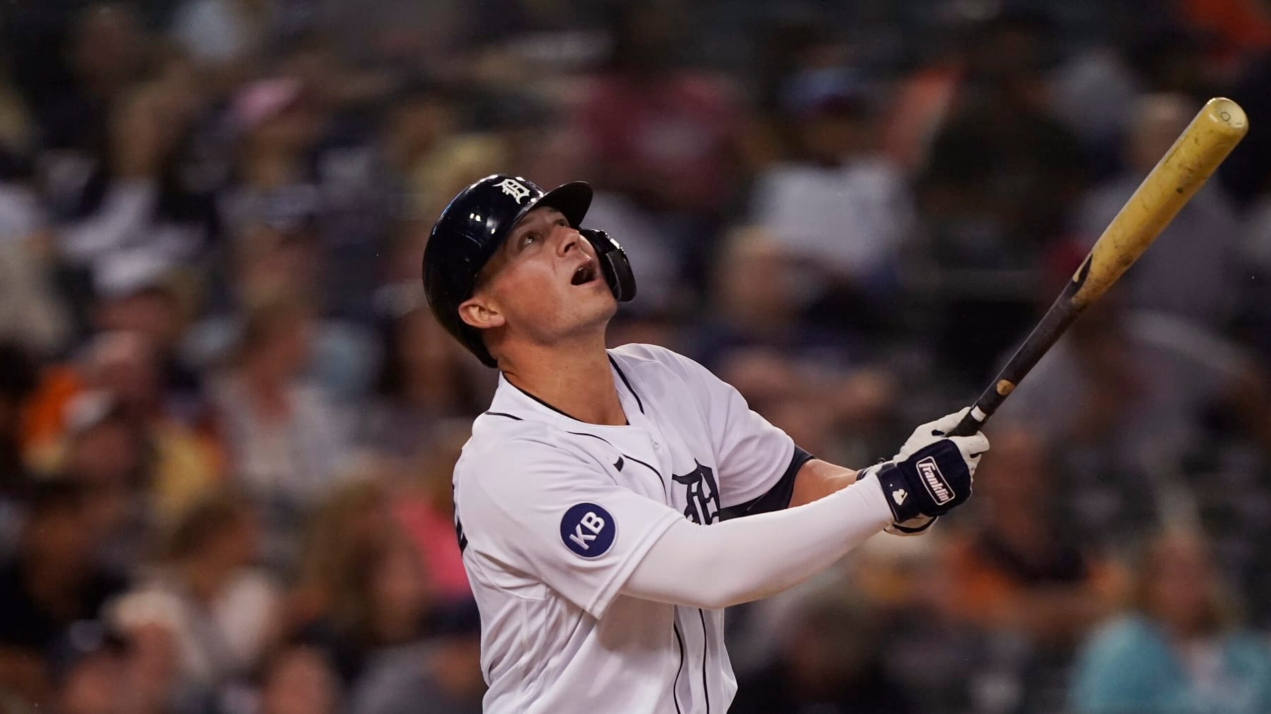 Detroit Tigers' Spencer Torkelson plays during a baseball game, Wednesday, June 1, 2022, in Detroit. (AP Photo/Carlos Osorio)