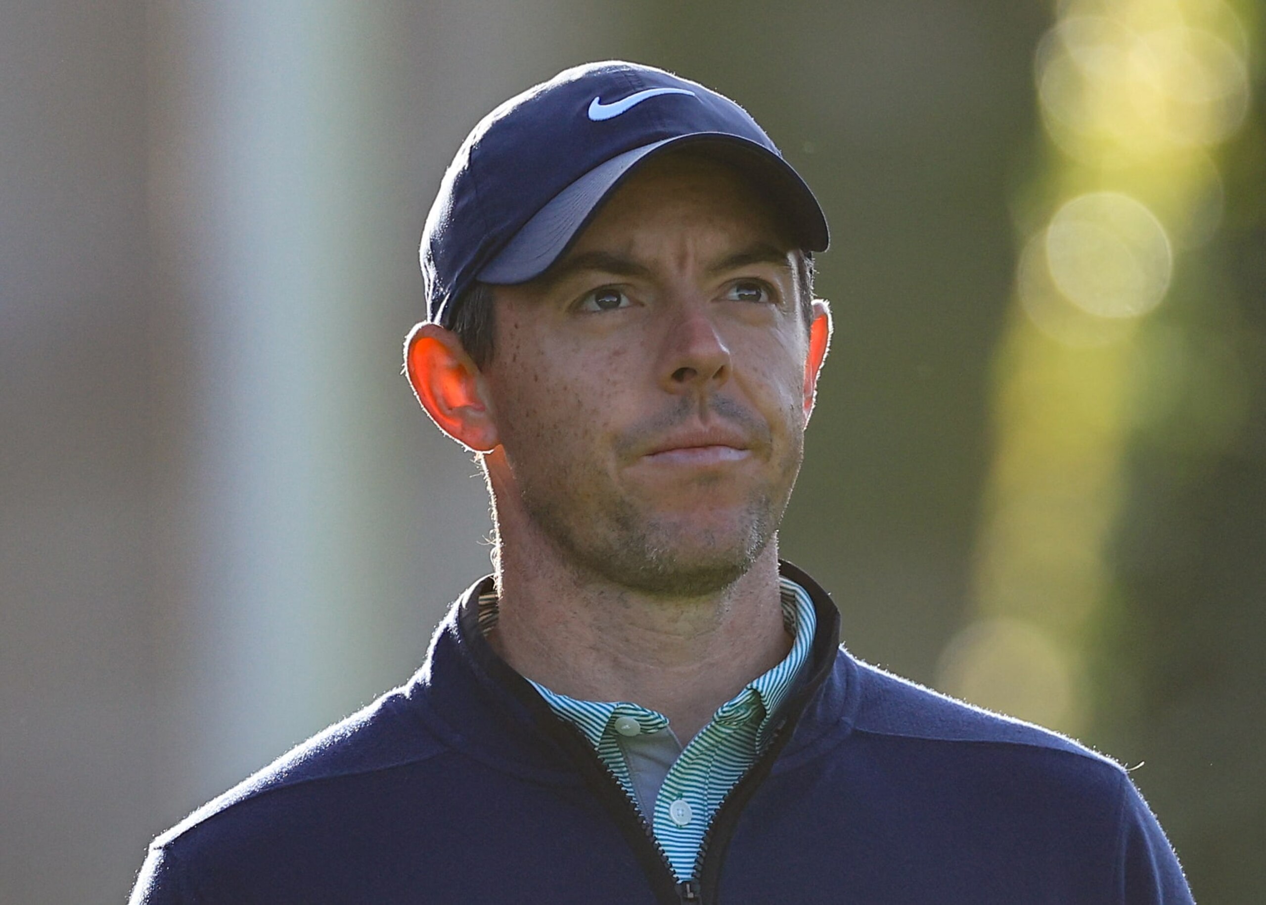 VIRGINIA WATER, ENGLAND - SEPTEMBER 07: Rory McIlroy of Northern Ireland prepares to play a shot during the pro-am prior to the BMW PGA Championship at Wentworth Golf Club on September 07, 2022 in Virginia Water, England. (Photo by David Cannon/Getty Images)