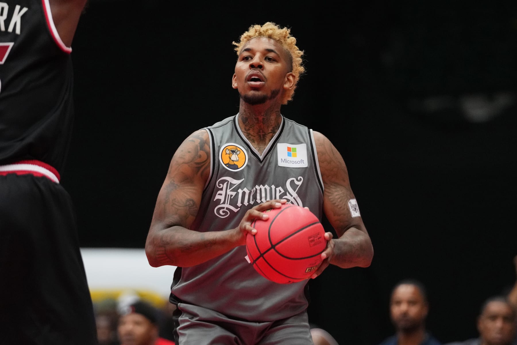 FRISCO, TEXAS - JULY 23: Nick Young #1 of the Enemies looks to shot against the Trilogy during BIG3 Week Six at Comerica Center on July 23, 2022 in Frisco, Texas. (Photo by Cooper Neill/Getty Images for BIG3)