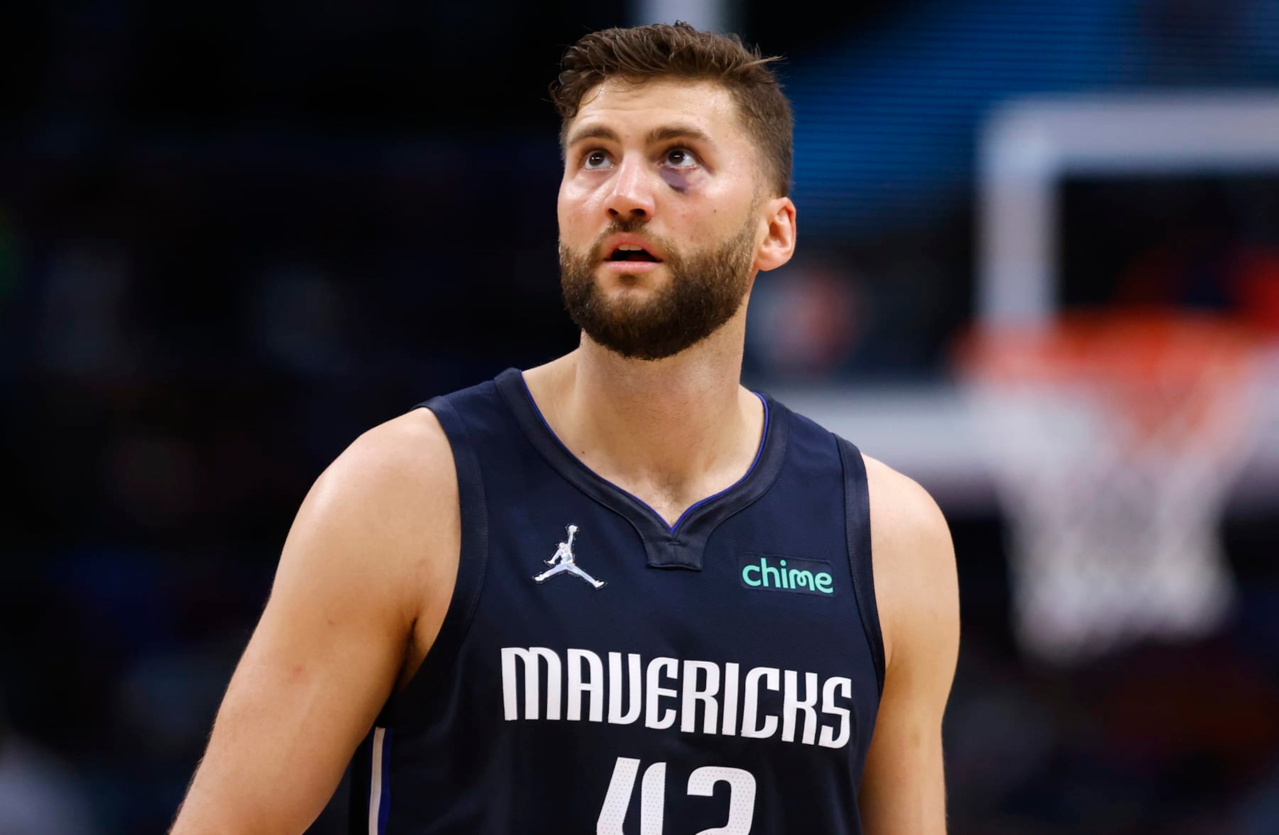 DALLAS, TX - MAY 8: Maxi Kleber #42 of the Dallas Mavericks looks on against the Phoenix Suns during the second half of Game Four of the 2022 NBA Playoffs Western Conference Semifinals at American Airlines Center on May 8, 2022 in Dallas, Texas. The Mavericks won 111-101. NOTE TO USER: User expressly acknowledges and agrees that, by downloading and or using this photograph, User is consenting to the terms and conditions of the Getty Images License Agreement. (Photo by Ron Jenkins/Getty Images) DALLAS, TX - MAY 8: Maxi Kleber #42 of the Dallas Mavericks looks on against the Phoenix Suns during the second half of Game Four of the 2022 NBA Playoffs Western Conference Semifinals at American Airlines Center on May 8, 2022 in Dallas, Texas. The Mavericks won 111-101. NOTE TO USER: User expressly acknowledges and agrees that, by downloading and or using this photograph, User is consenting to the terms and conditions of the Getty Images License Agreement. (Photo by Ron Jenkins/Getty Images)