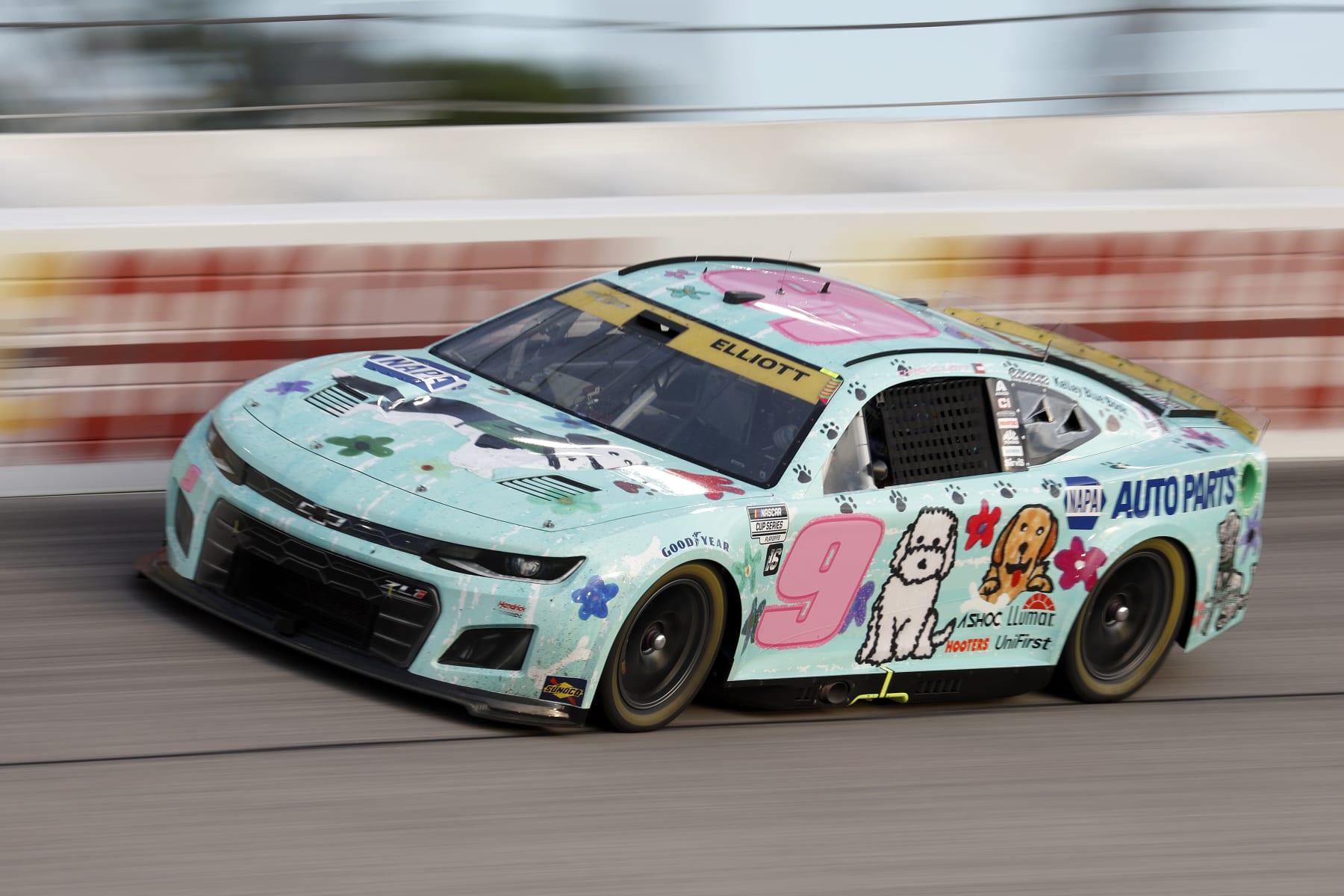 DARLINGTON, SOUTH CAROLINA - SEPTEMBER 04: Chase Elliott, driver of the #9 NAPA/Children's Chevrolet, drives during the NASCAR Cup Series Cook Out Southern 500 at Darlington Raceway on September 04, 2022 in Darlington, South Carolina. (Photo by Jared C. Tilton/Getty Images)