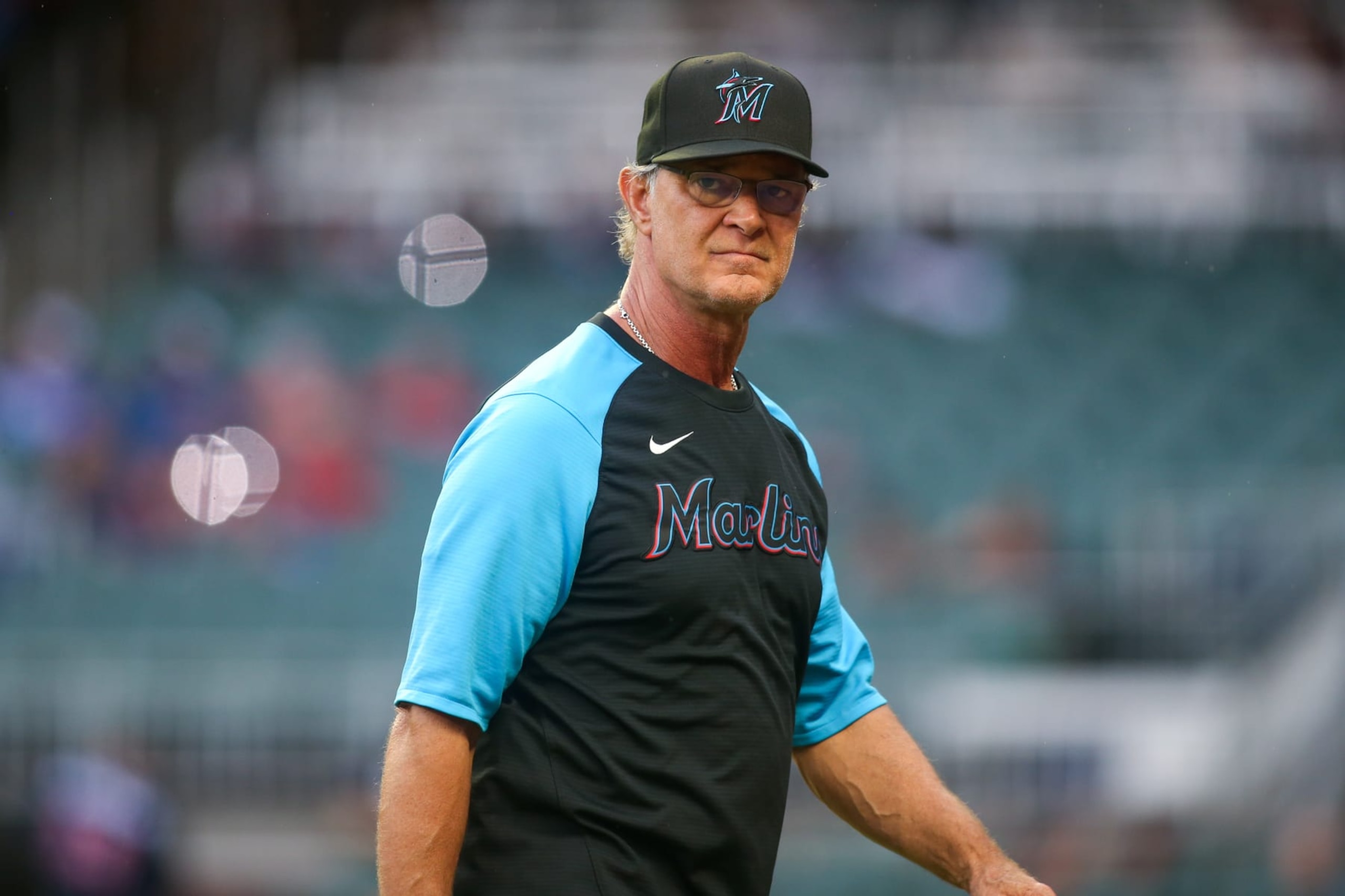 ATLANTA, GA - SEPTEMBER 04: Don Mattingly #8 of the Miami Marlins makes a pitching change against the Atlanta Braves in the eighth inning at Truist Park on September 4, 2022 in Atlanta, Georgia. (Photo by Brett Davis/Getty Images) ATLANTA, GA - SEPTEMBER 04: Don Mattingly #8 of the Miami Marlins makes a pitching change against the Atlanta Braves in the eighth inning at Truist Park on September 4, 2022 in Atlanta, Georgia. (Photo by Brett Davis/Getty Images)