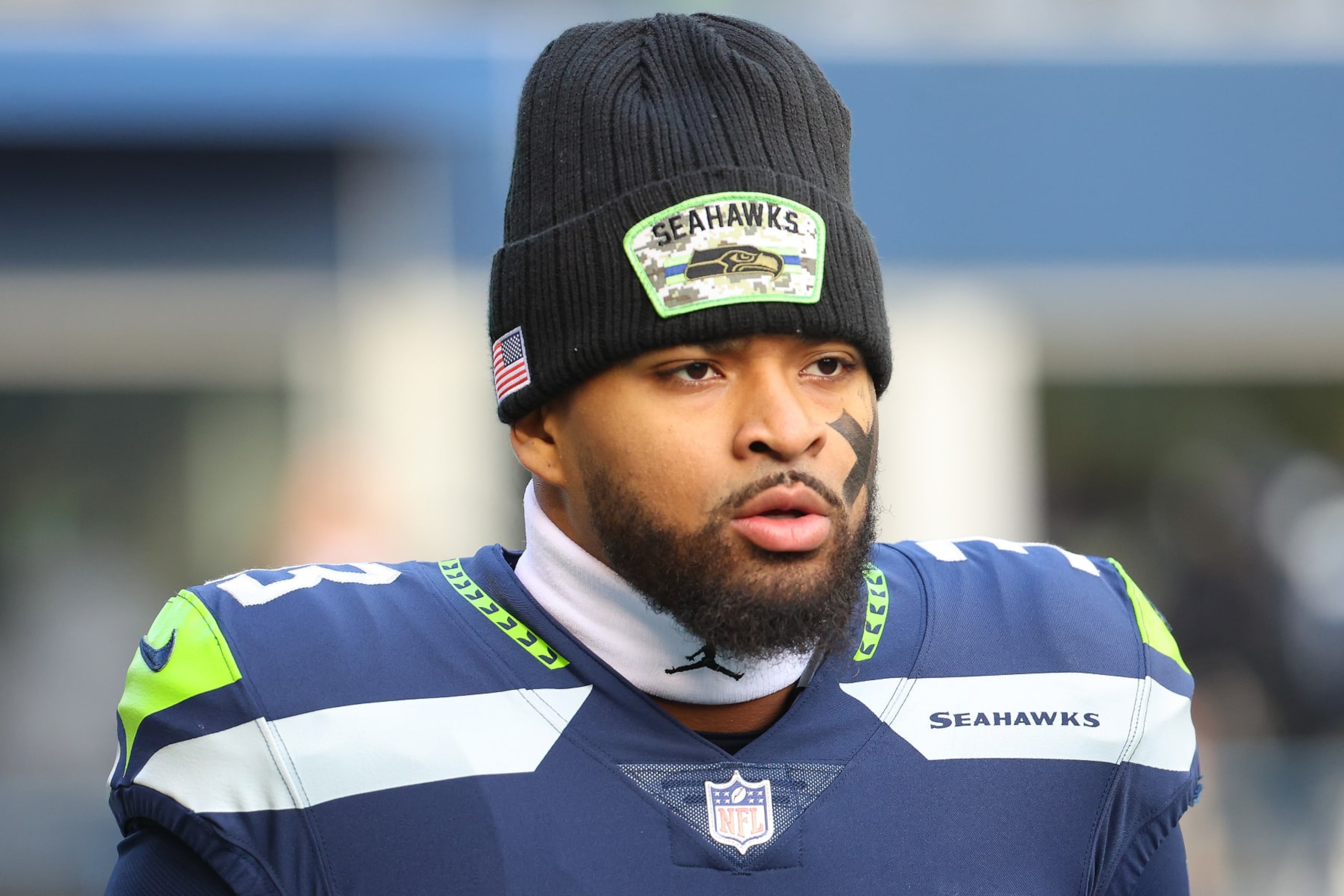 SEATTLE, WASHINGTON - NOVEMBER 21: Jamal Adams #33 of the Seattle Seahawks looks on before the game against the Arizona Cardinals at Lumen Field on November 21, 2021 in Seattle, Washington. (Photo by Abbie Parr/Getty Images) SEATTLE, WASHINGTON - NOVEMBER 21: Jamal Adams #33 of the Seattle Seahawks looks on before the game against the Arizona Cardinals at Lumen Field on November 21, 2021 in Seattle, Washington. (Photo by Abbie Parr/Getty Images)