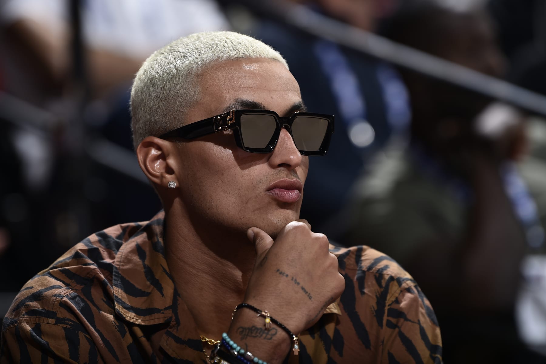 LAS VEGAS, NV - JULY 7: Kyle Kuzma #33 of the Washington Wizards looks on during the 2022 Las Vegas Summer League between the Houston Rockets and Orlando Magic on July 7, 2022 at the Thomas & Mack Center in Las Vegas, Nevada NOTE TO USER: User expressly acknowledges and agrees that, by downloading and/or using this Photograph, user is consenting to the terms and conditions of the Getty Images License Agreement. Mandatory Copyright Notice: Copyright 2022 NBAE (Photo by David Dow/NBAE via Getty Images) LAS VEGAS, NV - JULY 7: Kyle Kuzma #33 of the Washington Wizards looks on during the 2022 Las Vegas Summer League between the Houston Rockets and Orlando Magic on July 7, 2022 at the Thomas & Mack Center in Las Vegas, Nevada NOTE TO USER: User expressly acknowledges and agrees that, by downloading and/or using this Photograph, user is consenting to the terms and conditions of the Getty Images License Agreement. Mandatory Copyright Notice: Copyright 2022 NBAE (Photo by David Dow/NBAE via Getty Images)
