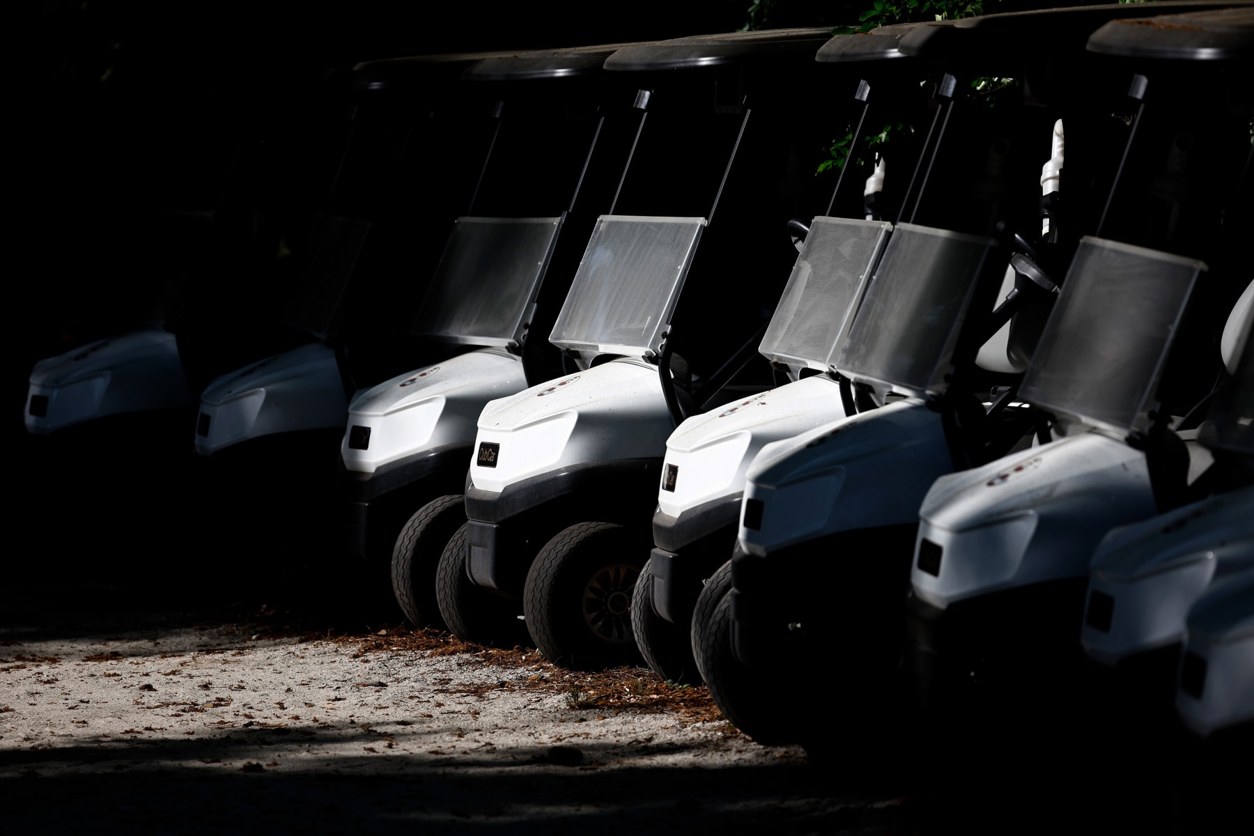 HILTON HEAD ISLAND, SOUTH CAROLINA - APRIL 15: A general view of golf carts during the second round of the RBC Heritage at Harbor Town Golf Links on April 15, 2022 in Hilton Head Island, South Carolina. (Photo by Jared C. Tilton/Getty Images)
