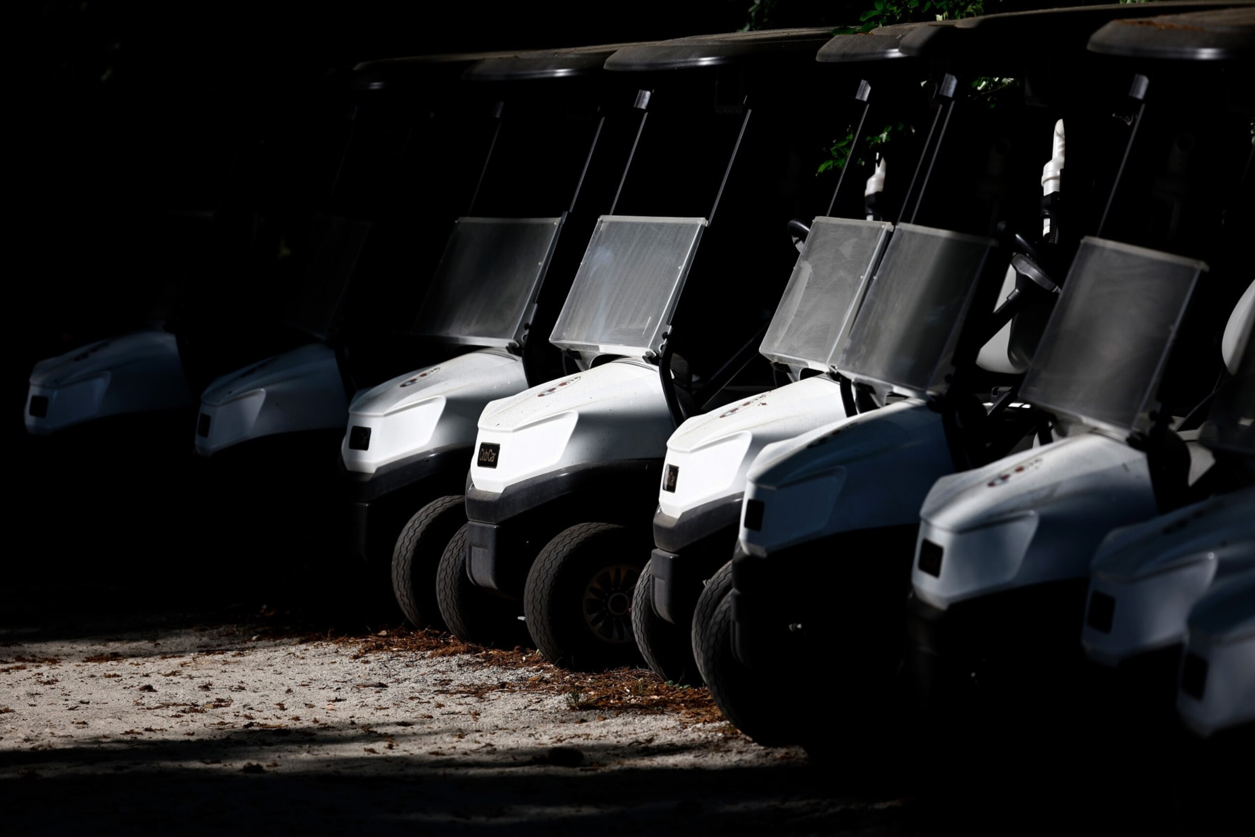HILTON HEAD ISLAND, SOUTH CAROLINA - APRIL 15: A general view of golf carts during the second round of the RBC Heritage at Harbor Town Golf Links on April 15, 2022 in Hilton Head Island, South Carolina. (Photo by Jared C. Tilton/Getty Images)