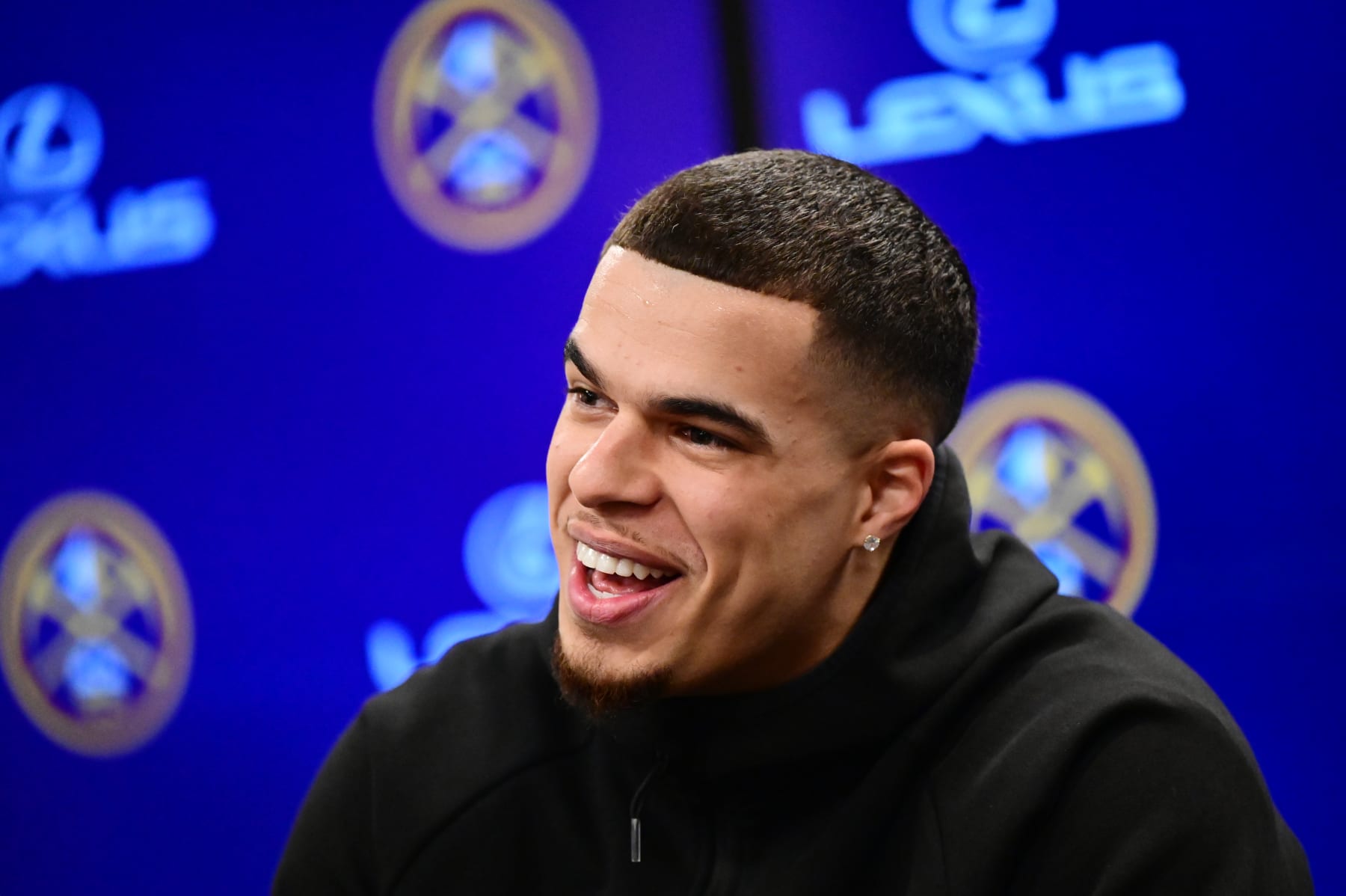 DENVER, CO - APRIL 29 : Denver Nuggets forward Michael Porter Jr. is in the press conference at Ball Arena in Denver, Colorado on Friday, April 29, 2022.(Photo by Hyoung Chang/MediaNews Group/The Denver Post via Getty Images)