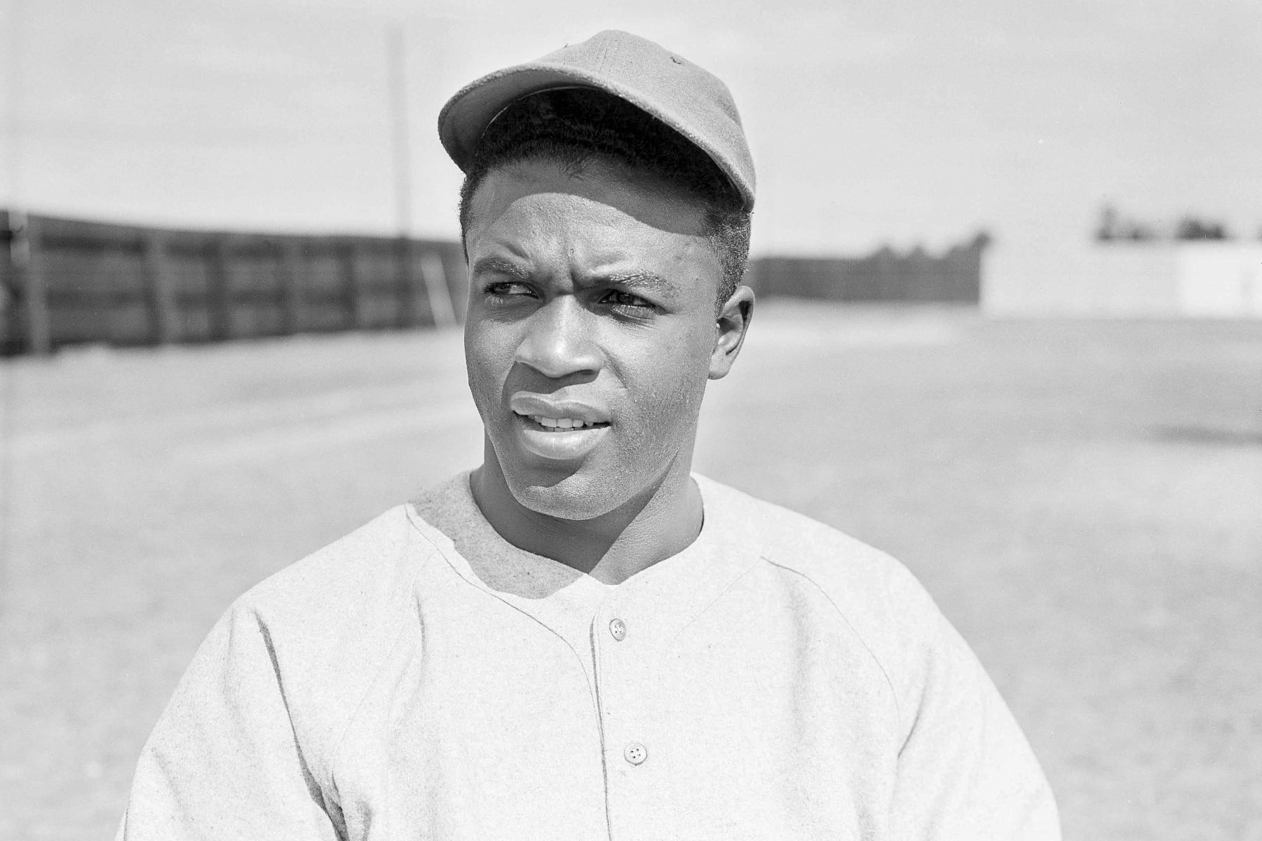 FILE - This March 4, 1946, file photo shows Jackie Robinson of the Montreal Royals baseball team, in Sanford, Fla. Already at the forefront on the 75th anniversary of breaking baseball’s color barrier, Jackie Robinson’s life, legacy and impact is honored as part of the 2022 baseball All-Star Game in Los Angeles. (AP Photo/Bill Chaplis, File) FILE - This March 4, 1946, file photo shows Jackie Robinson of the Montreal Royals baseball team, in Sanford, Fla. Already at the forefront on the 75th anniversary of breaking baseball’s color barrier, Jackie Robinson’s life, legacy and impact is honored as part of the 2022 baseball All-Star Game in Los Angeles. (AP Photo/Bill Chaplis, File)